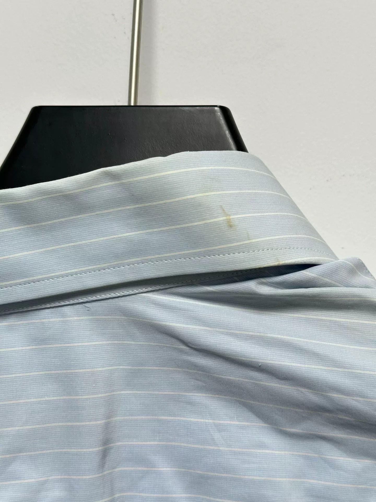Louis Vuitton Louis Vuitton Blue Stripe Monogram Side Logo Shirt Size US M / EU 48-50 / 2 - 6 Thumbnail