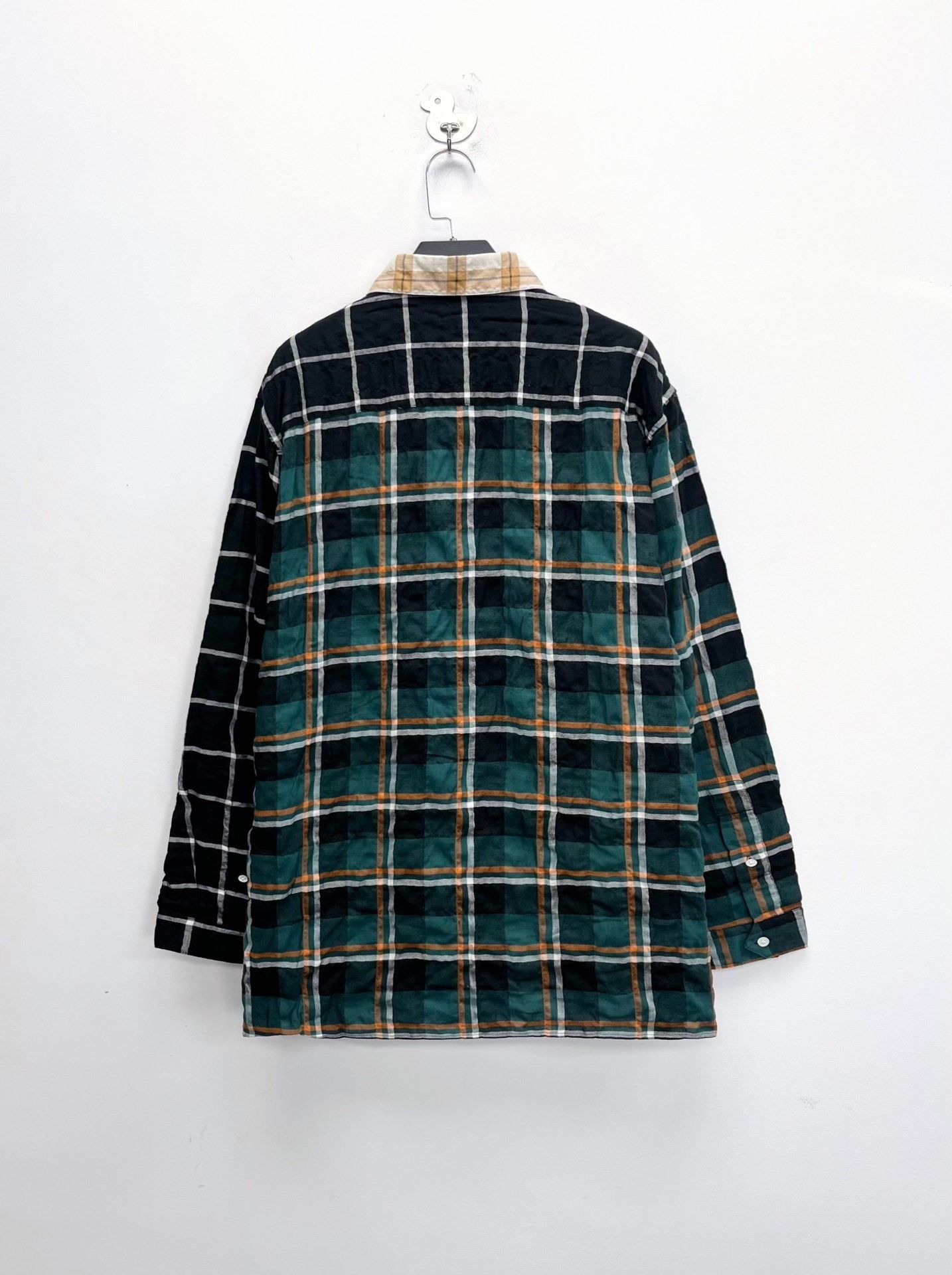 Loewe Loewe Multi-Color Paneled Leather Logo Shirt Size US XS / EU 42 / 0 - 2 Thumbnail