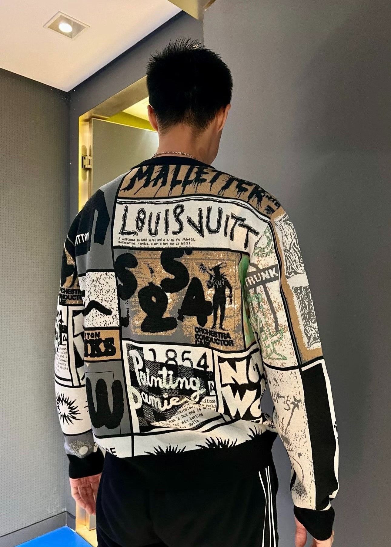 Louis Vuitton Louis Vuitton Graffiti Patchwork Jacquard Sweater Size US M / EU 48-50 / 2 - 4 Thumbnail