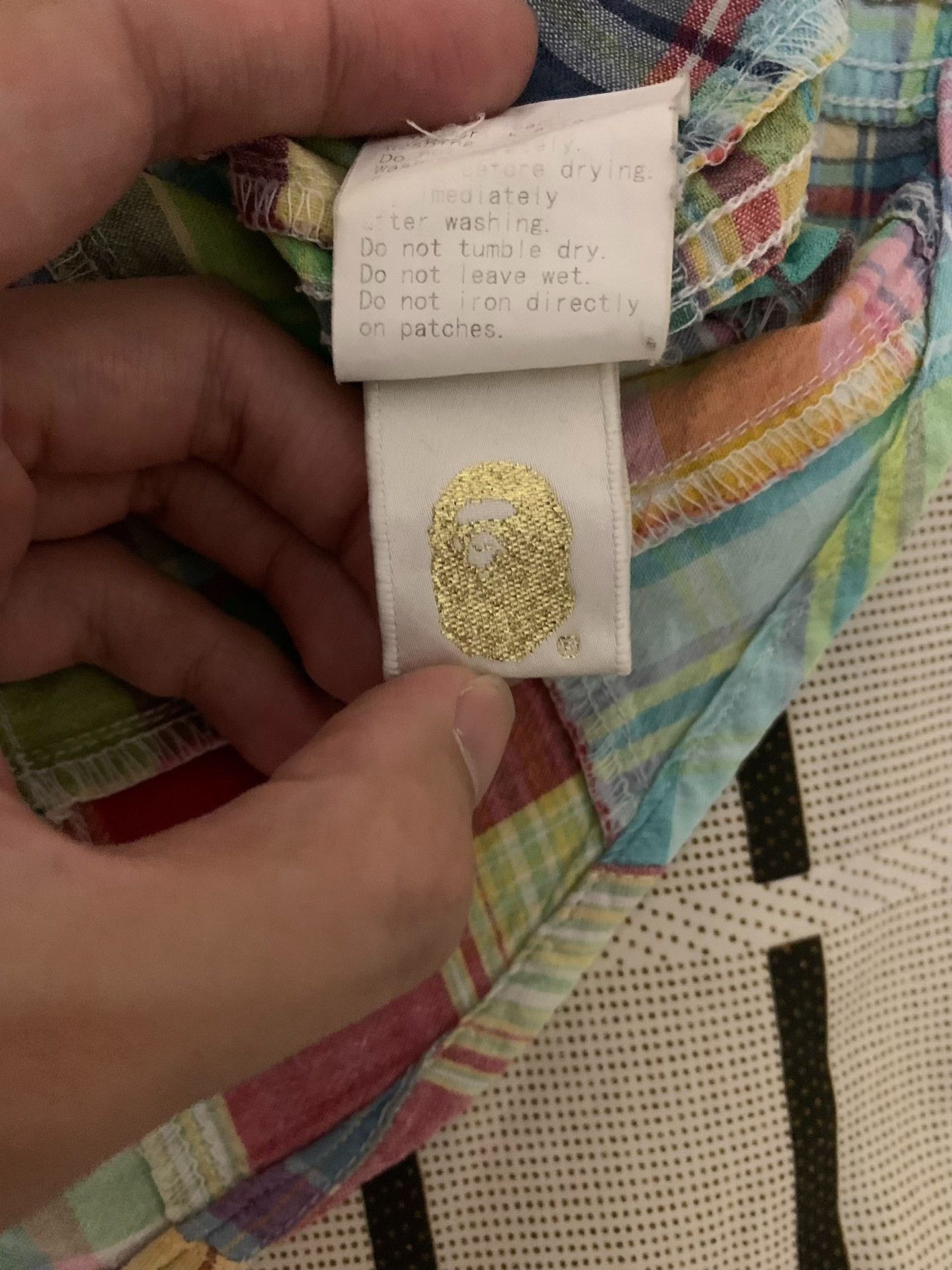 Bape Bape Patchwork Ape Head Plaid Shirt M Men Size US M / EU 48-50 / 2 - 6 Thumbnail
