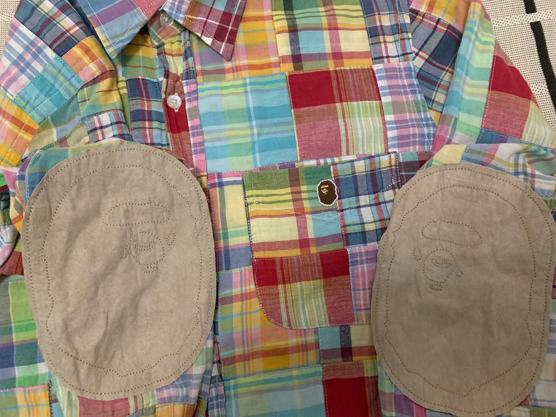 Bape Bape Patchwork Ape Head Plaid Shirt M Men Size US M / EU 48-50 / 2 - 3 Thumbnail