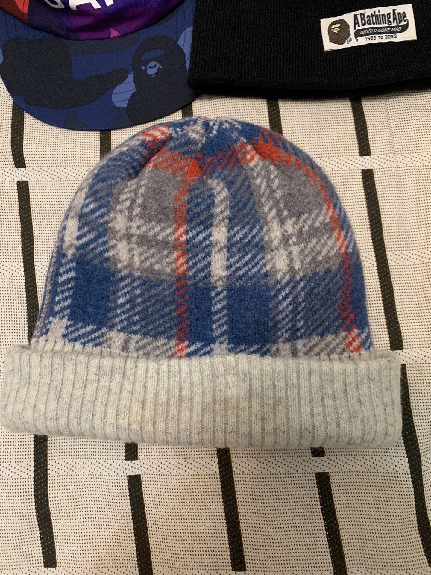 Bape Bape Wool Plaid Hat M Men Size ONE SIZE - 2 Thumbnail