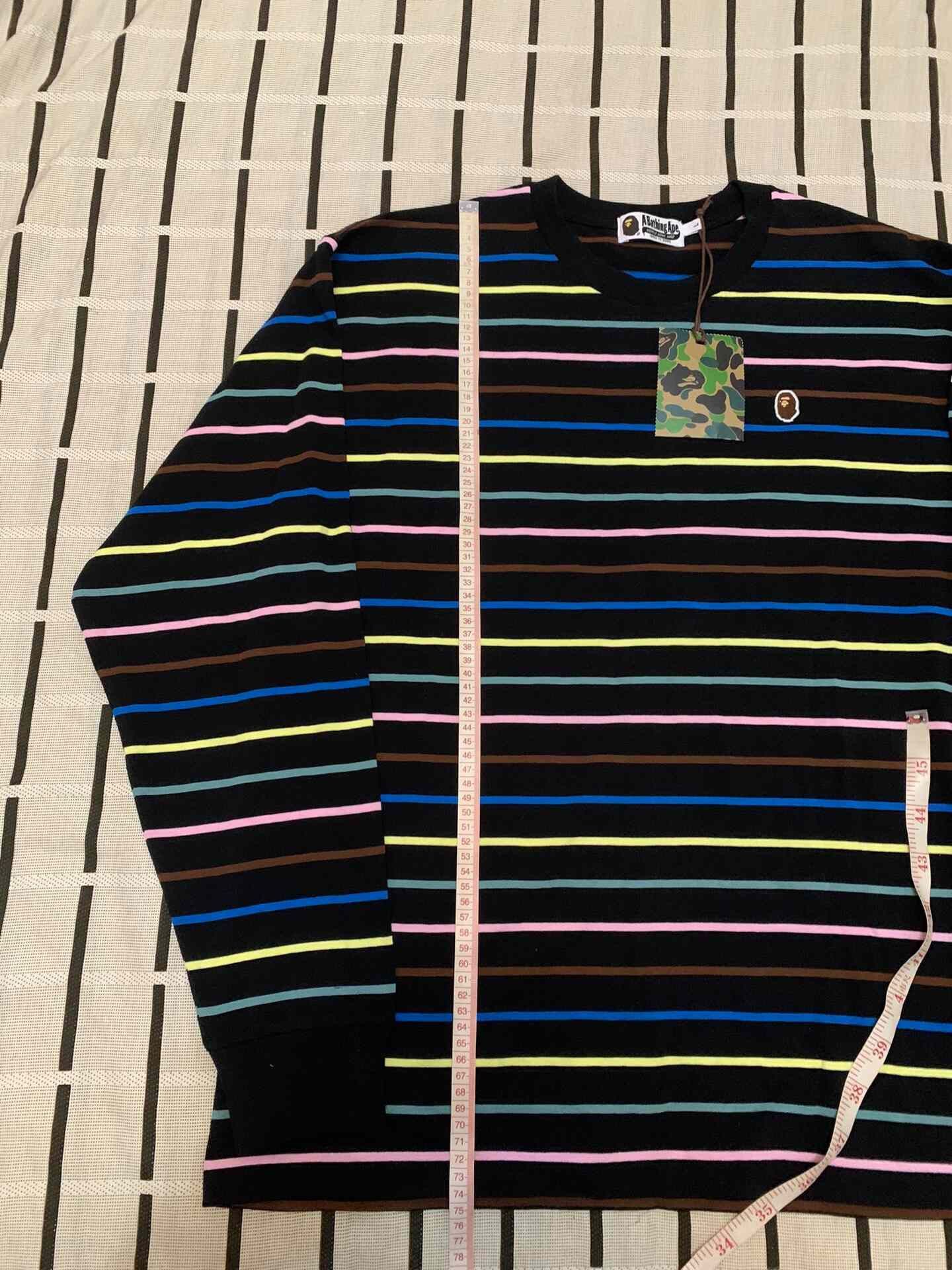 Bape Bape Striped Ape Head Multi T-Shirt L Men Size US L / EU 52-54 / 3 - 7 Thumbnail