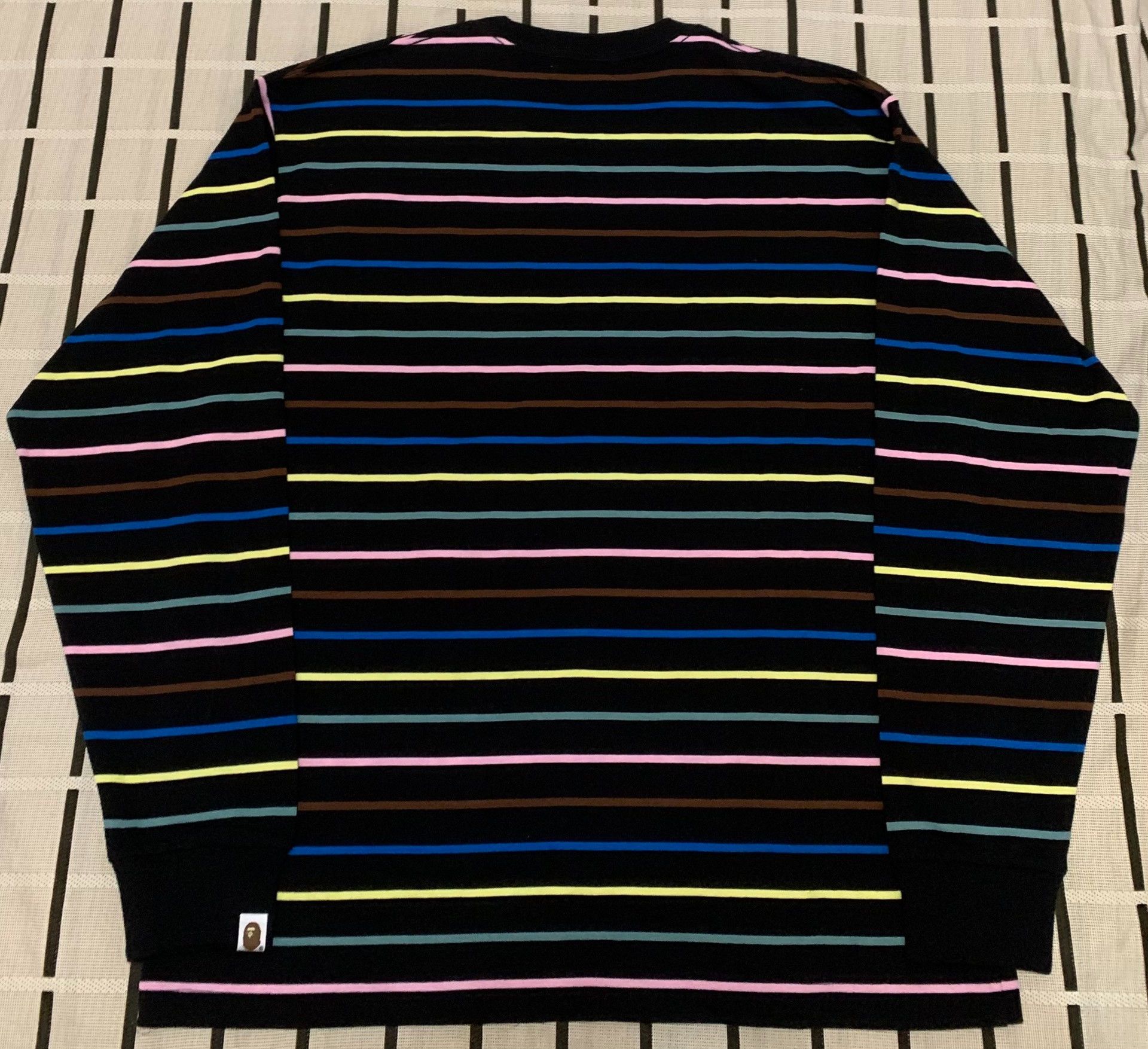 Bape Bape Striped Ape Head Multi T-Shirt L Men Size US L / EU 52-54 / 3 - 4 Thumbnail