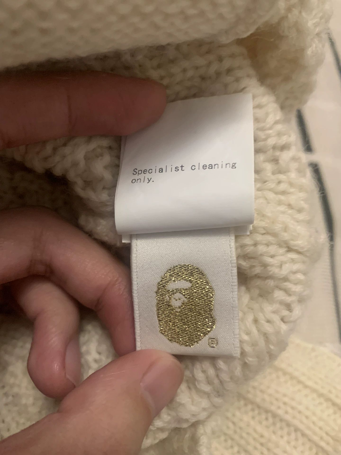 Bape Bape Wool White Sweater M Men Size US M / EU 48-50 / 2 - 6 Thumbnail