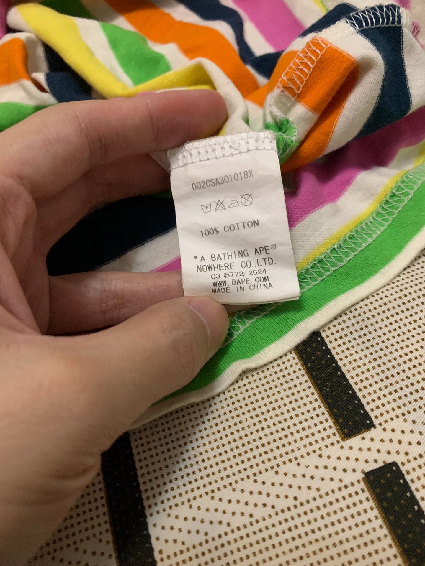 Bape Bape Striped Rainbow Multi T-Shirt S Men Size US S / EU 44-46 / 1 - 3 Thumbnail