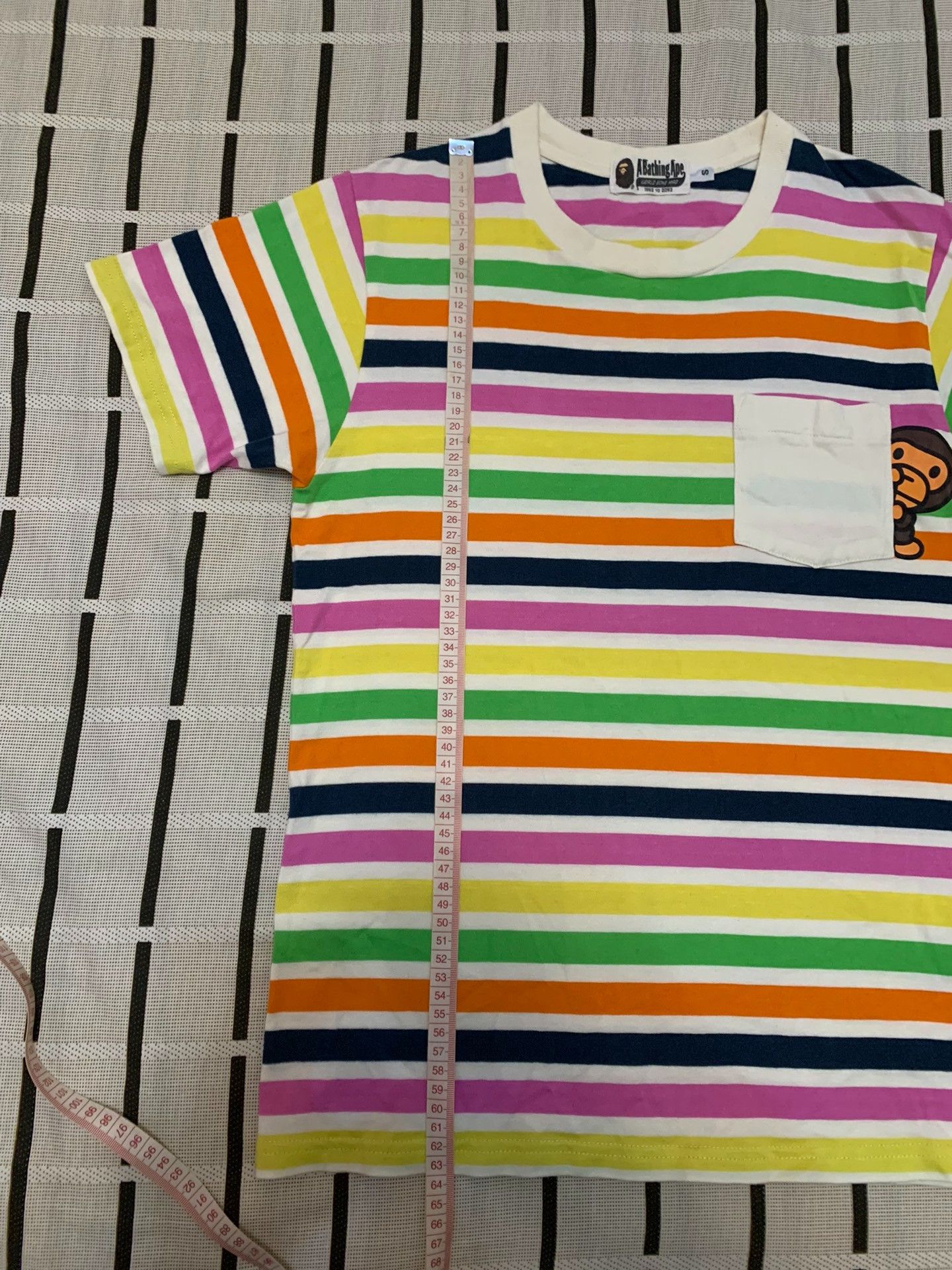 Bape Bape Striped Rainbow Multi T-Shirt S Men Size US S / EU 44-46 / 1 - 6 Thumbnail