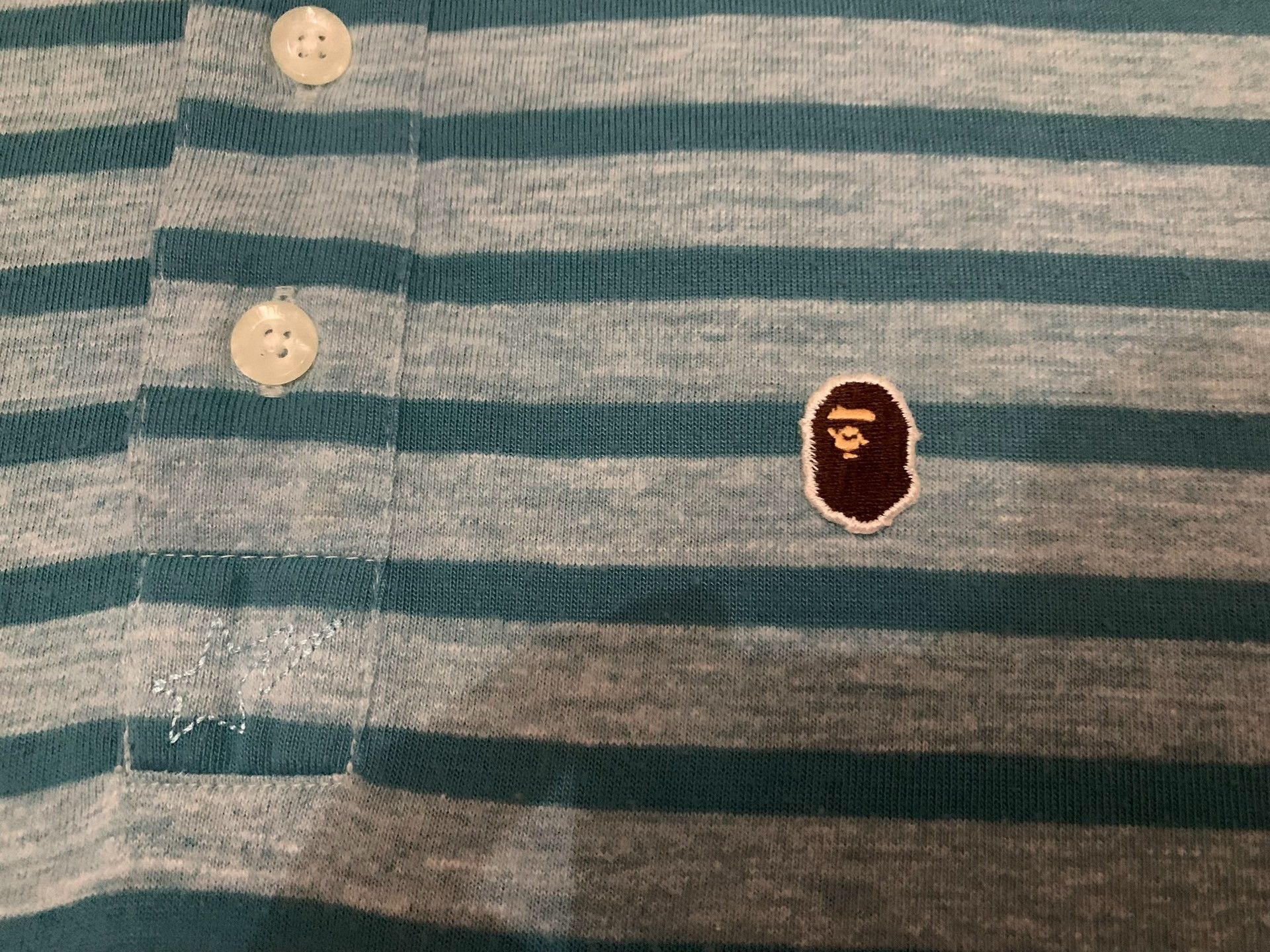 Bape Bape Striped Gold Polo M Men Size US M / EU 48-50 / 2 - 2 Thumbnail