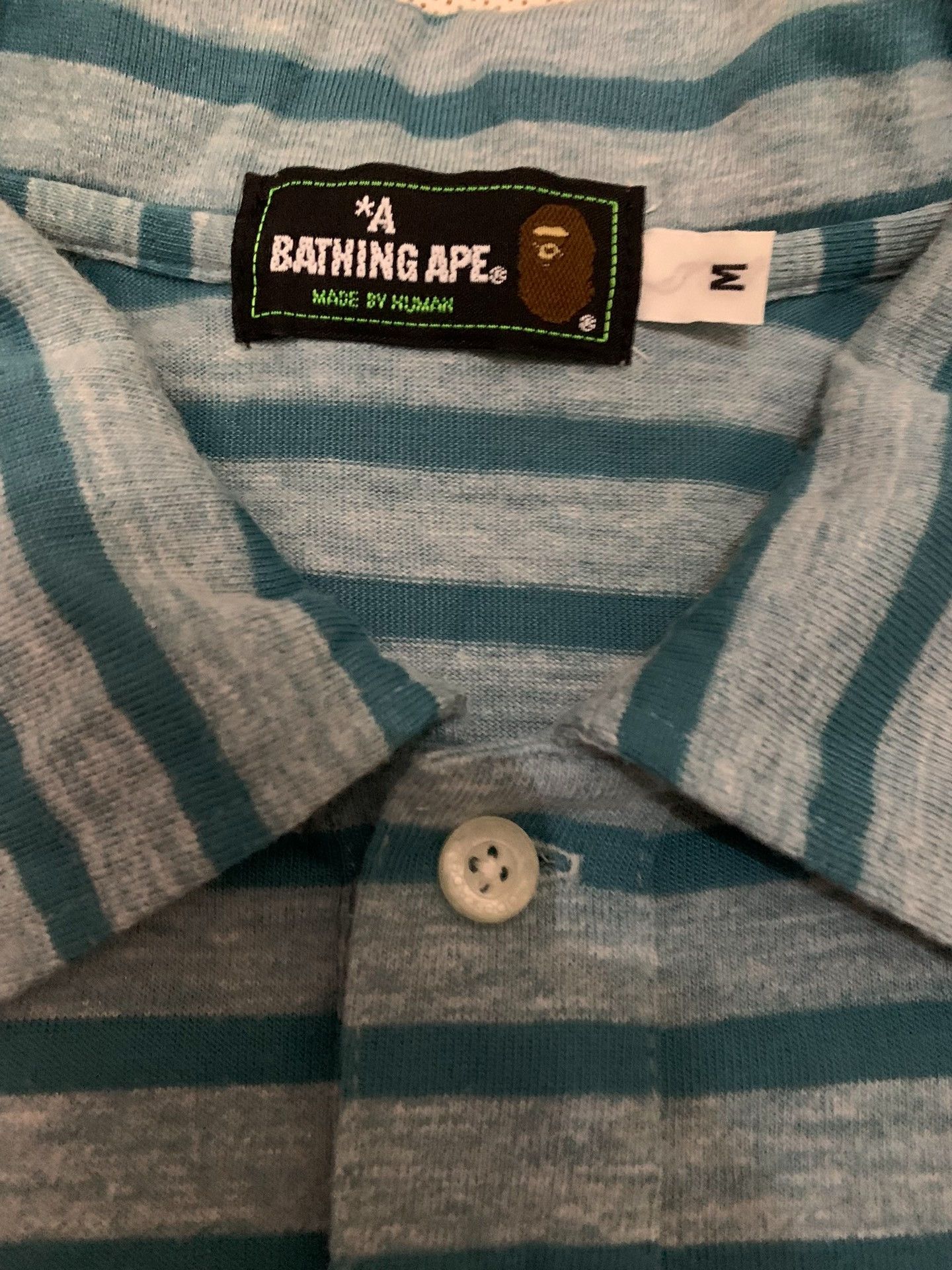 Bape Bape Striped Gold Polo M Men Size US M / EU 48-50 / 2 - 3 Thumbnail