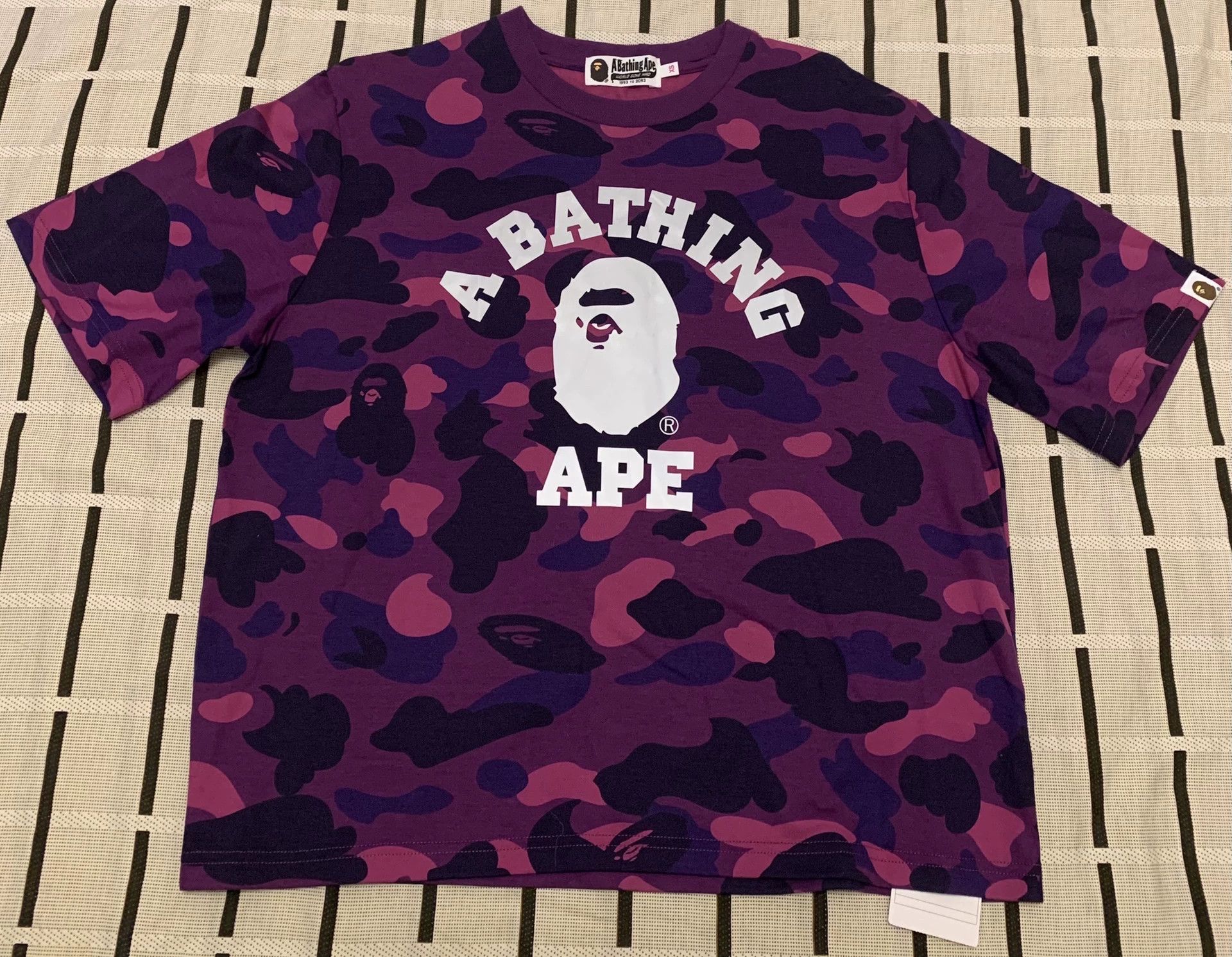 Bape Bape Camo Ape Head Purple T-Shirt XS Women Size XS / US 0-2 / IT 36-38 - 2 Thumbnail