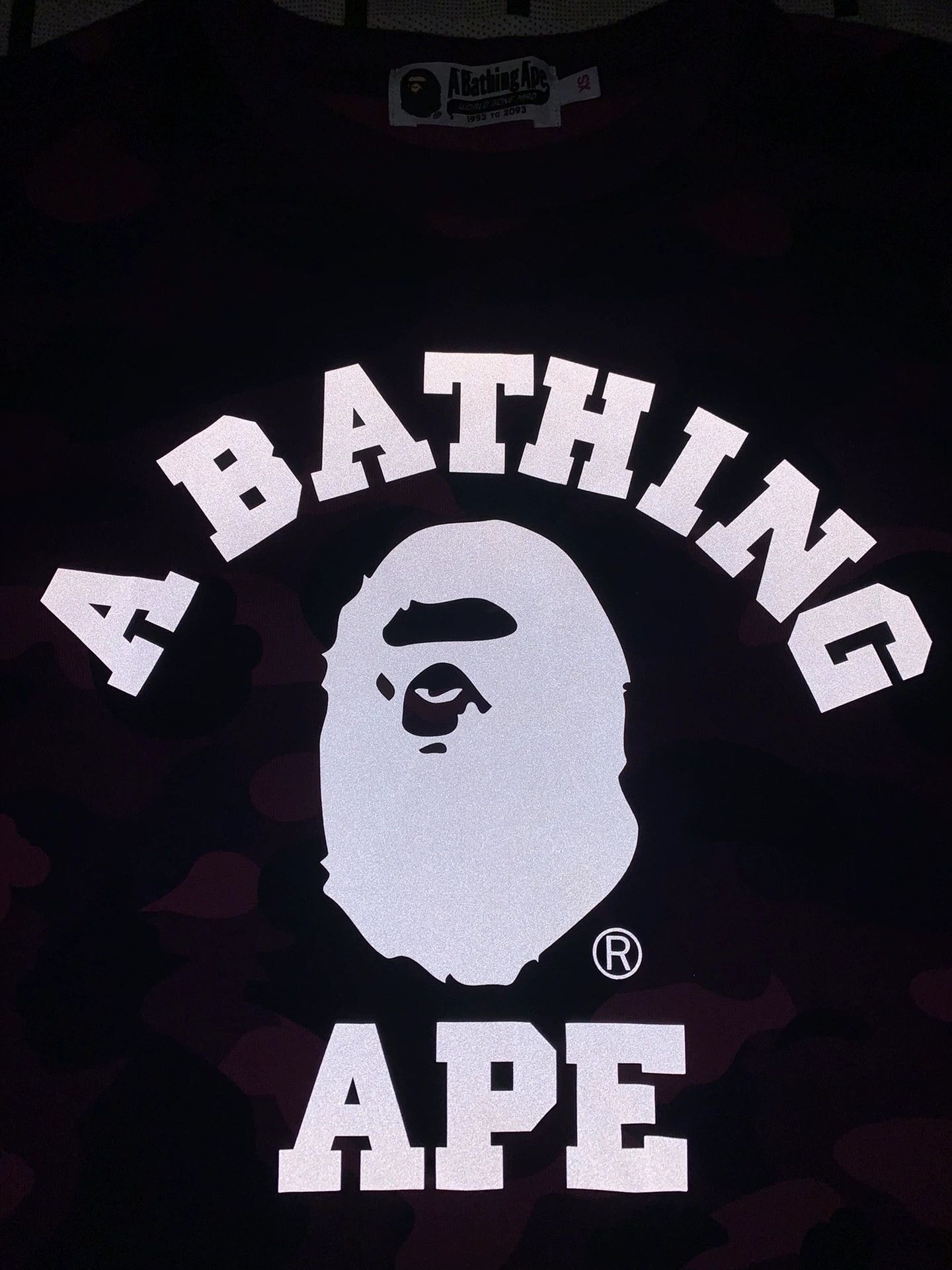 Bape Bape Camo Ape Head Purple T-Shirt XS Women Size XS / US 0-2 / IT 36-38 - 4 Thumbnail