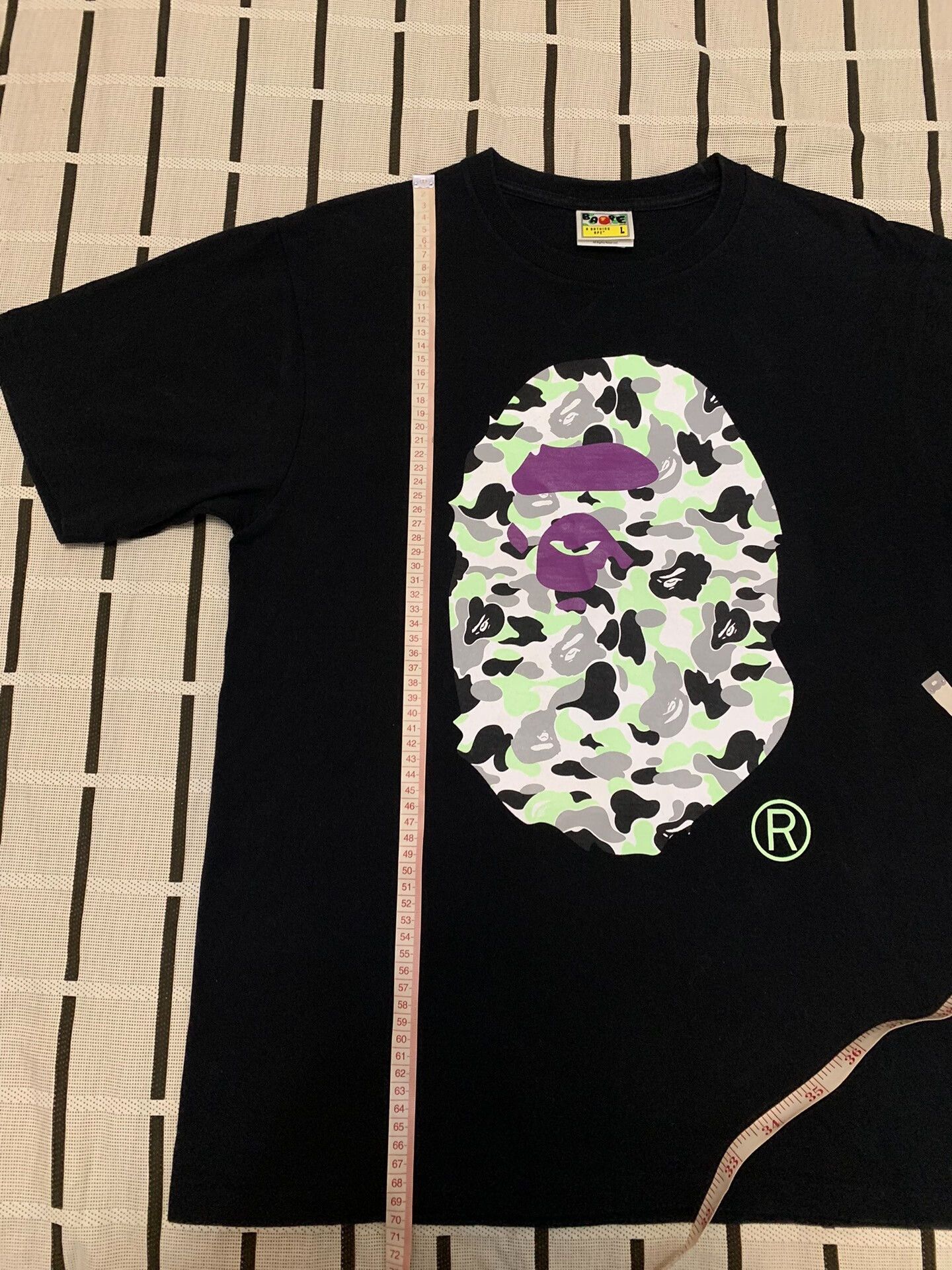 Bape Bape Glow Ape Head T-Shirt L Men Size US L / EU 52-54 / 3 - 7 Thumbnail