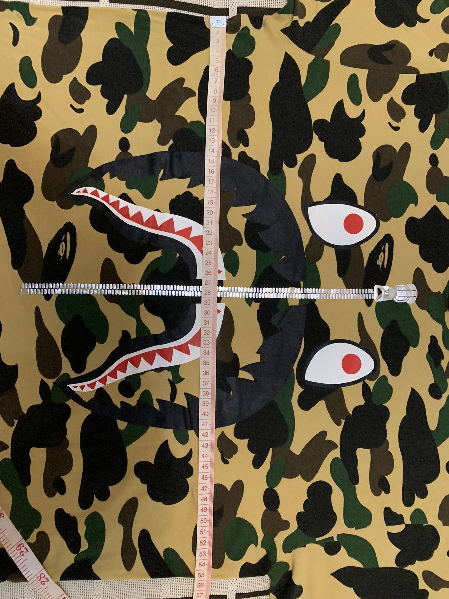 Bape Bape Shark Camo Yellow T-Shirt XL Men Size US XL / EU 56 / 4 - 8 Thumbnail