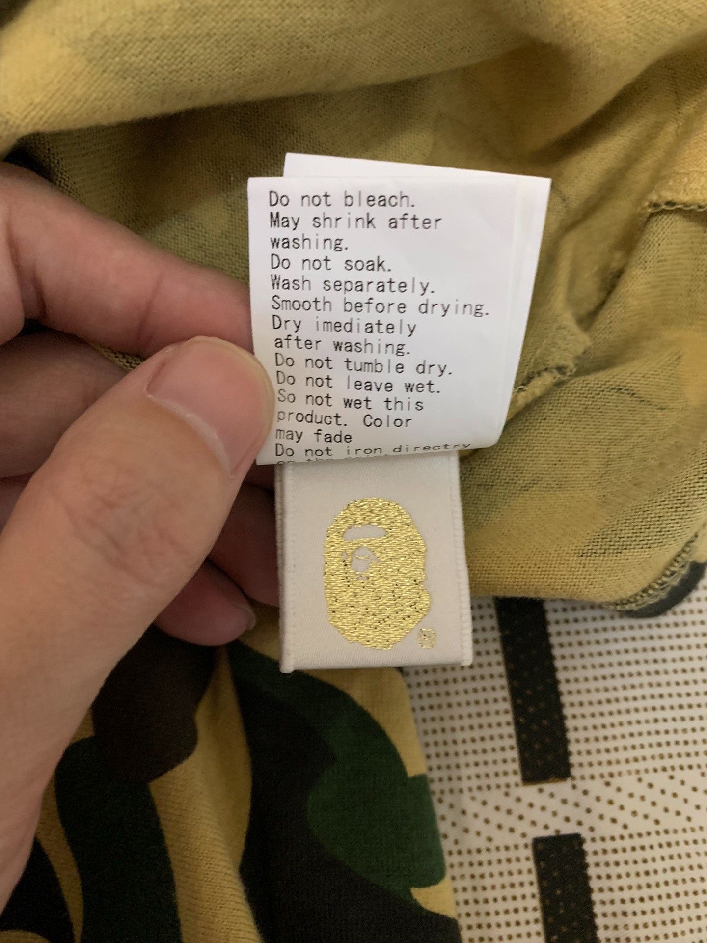 Bape Bape Camo Yellow T-Shirt M Men Size US M / EU 48-50 / 2 - 6 Thumbnail