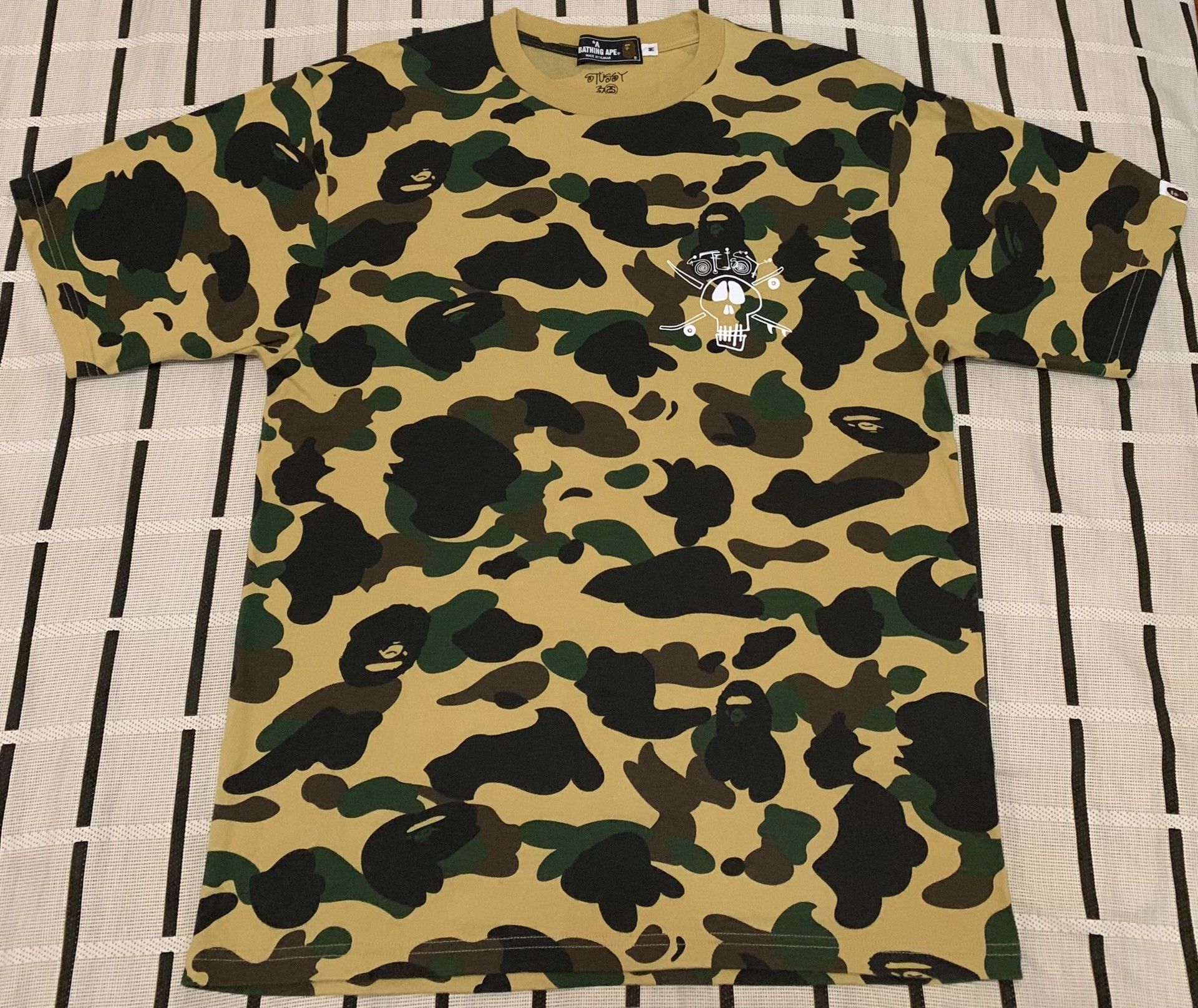 Bape Bape Camo Yellow T-Shirt M Men Size US M / EU 48-50 / 2 - 2 Thumbnail