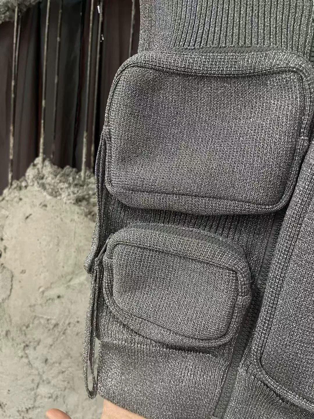 Louis Vuitton Louis Vuitton Gray Wool Pocket Tactical Vest Size US L / EU 52-54 / 3 - 4 Thumbnail