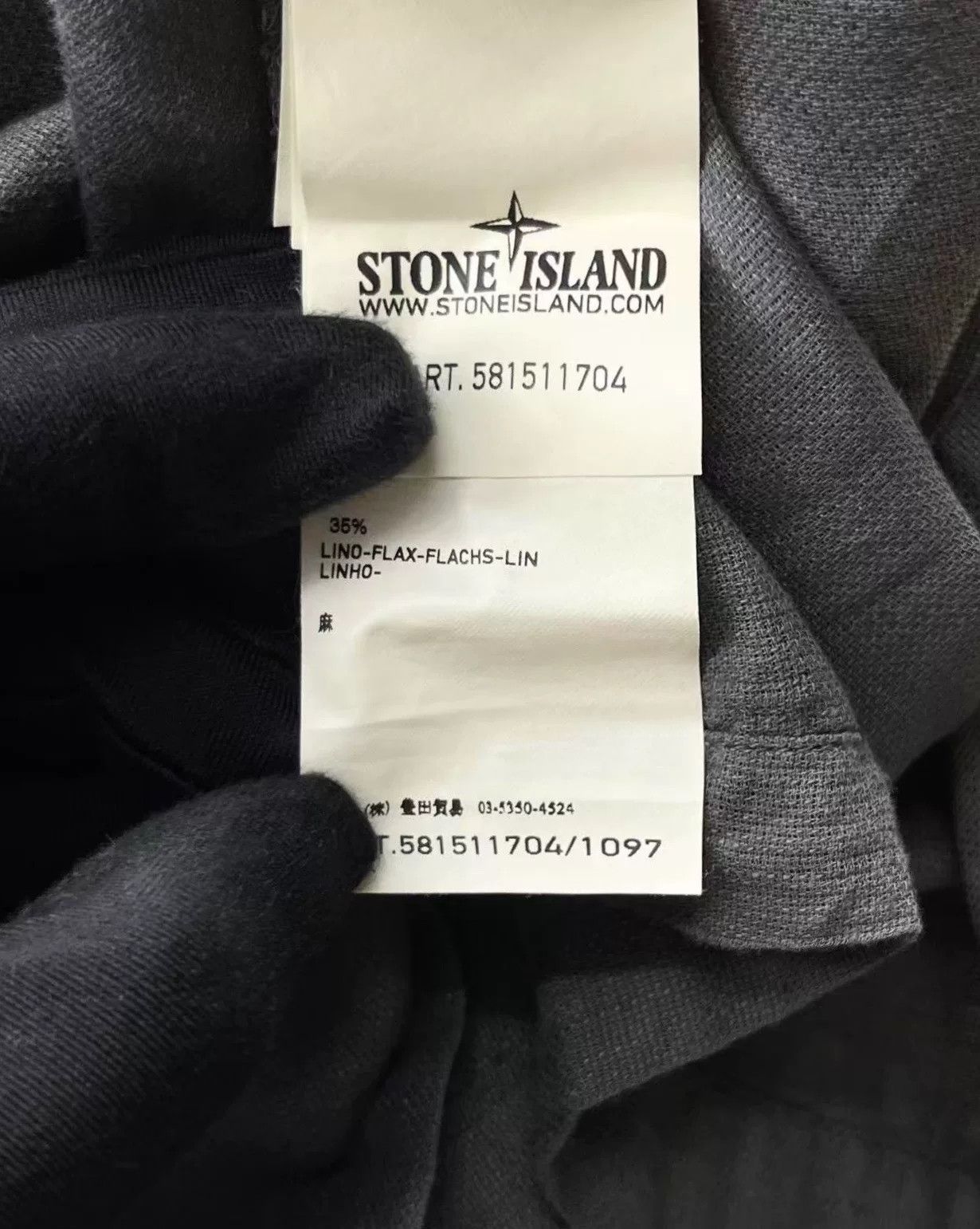 Stone Island Stone Island Graphite Gray Pocket Logo Shirt Size US XL / EU 56 / 4 - 4 Thumbnail