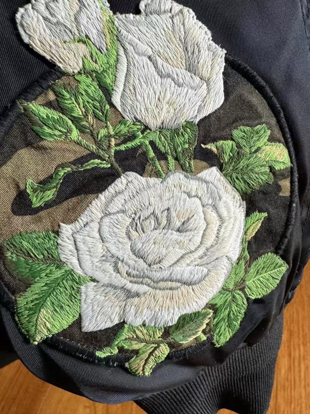 Dior Dior Embroidered Camellia Bomber Jacket Size M / US 6-8 / IT 42-44 - 6 Thumbnail