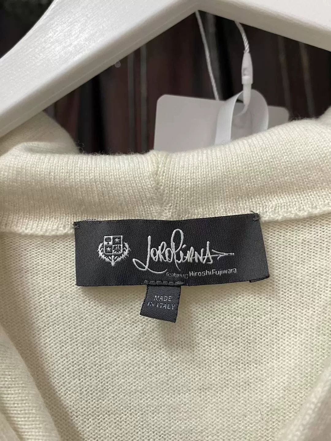 Hiroshi Fujiwara Loro Piana Gray White Cashmere Knit Hoodie Size US M / EU 48-50 / 2 - 6 Thumbnail