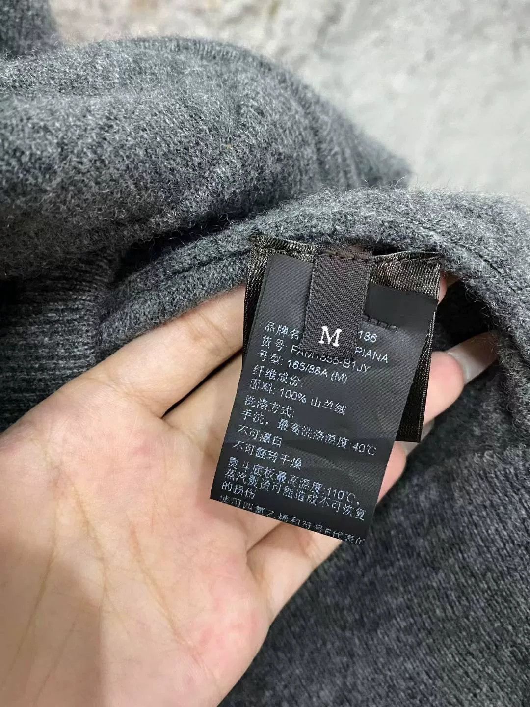 Hiroshi Fujiwara Loro Piana Gray White Cashmere Knit Hoodie Size US M / EU 48-50 / 2 - 7 Thumbnail