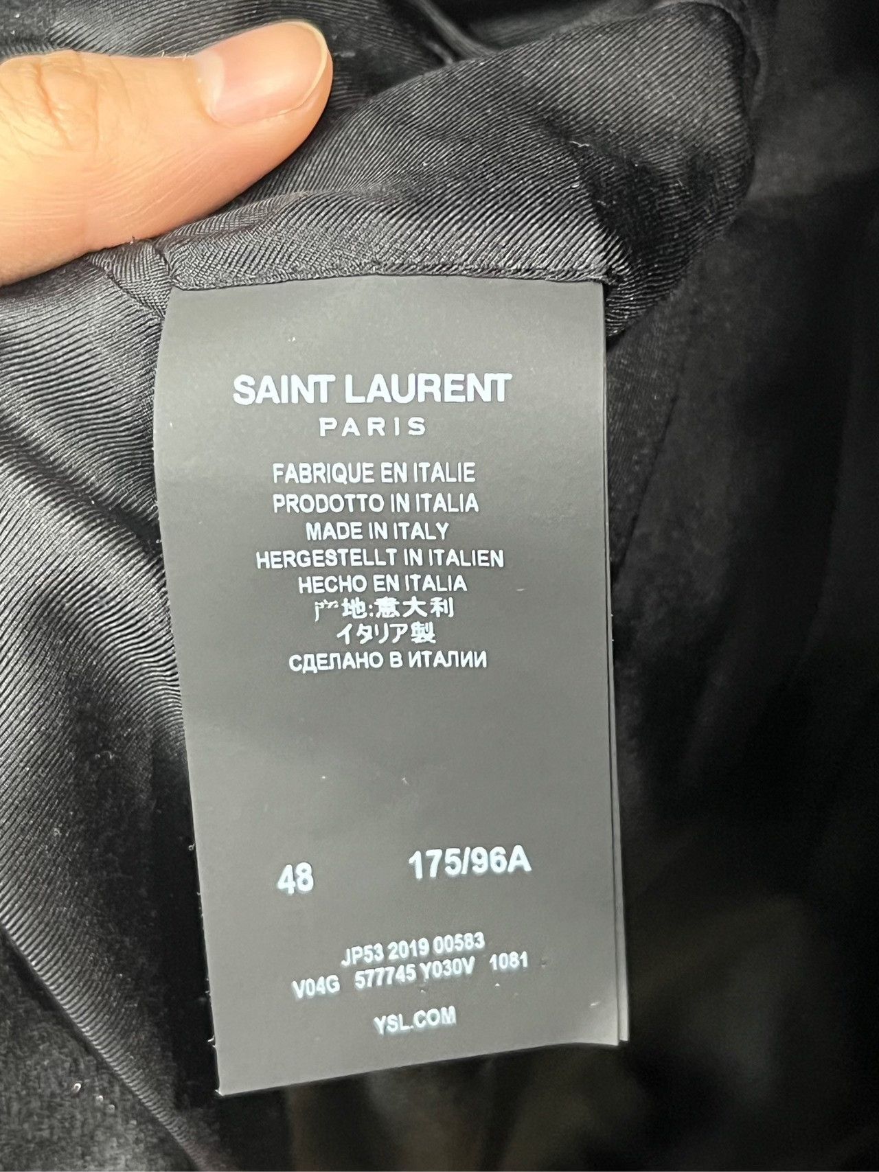 Saint Laurent Paris Saint Laurent Silver Stripe Suit Jacket Size US M / EU 48-50 / 2 - 4 Thumbnail