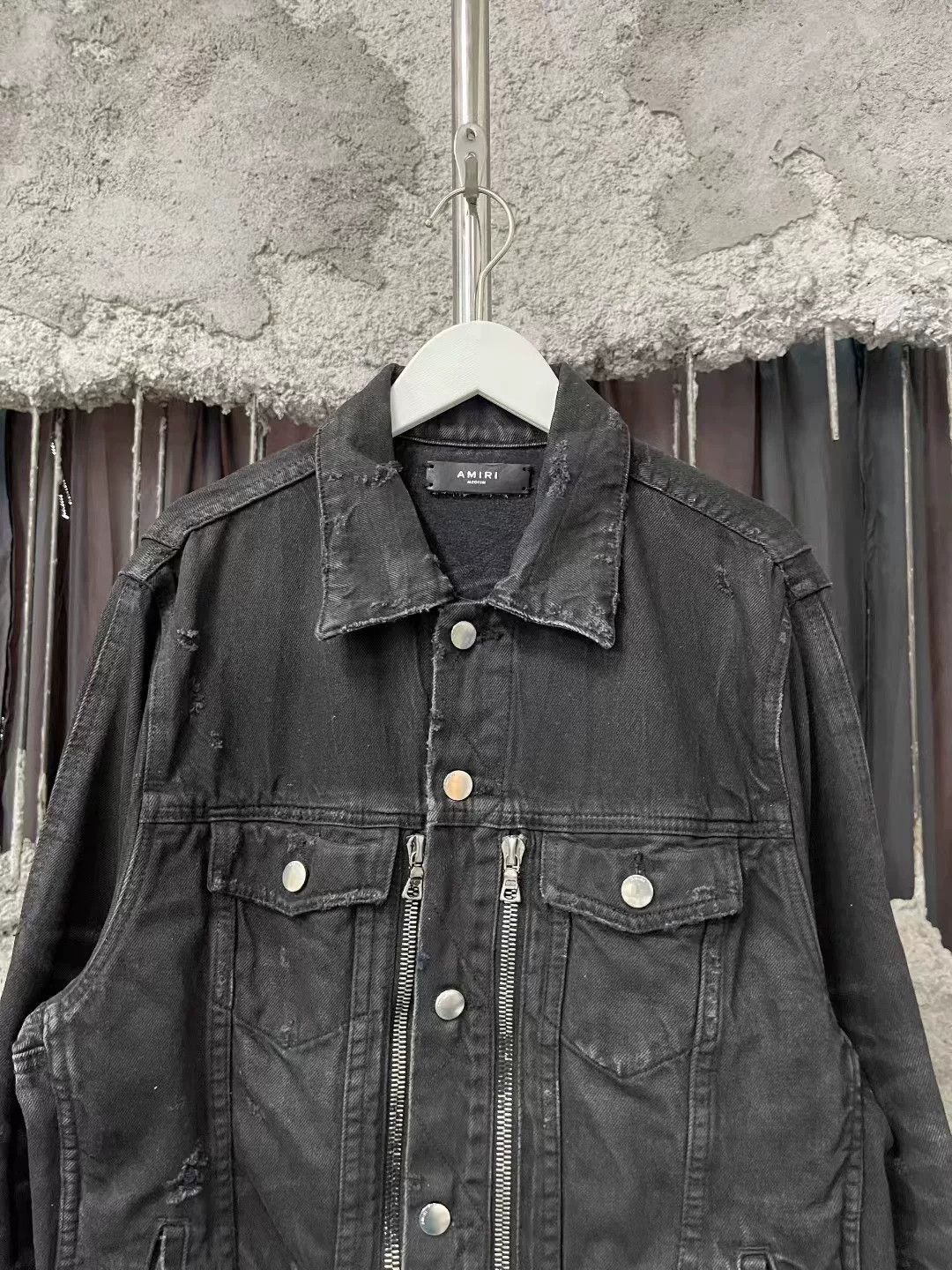 Amiri Amiri MX2 Washed Black Multi-Zip Denim Jacket Size US M / EU 48-50 / 2 - 3 Thumbnail