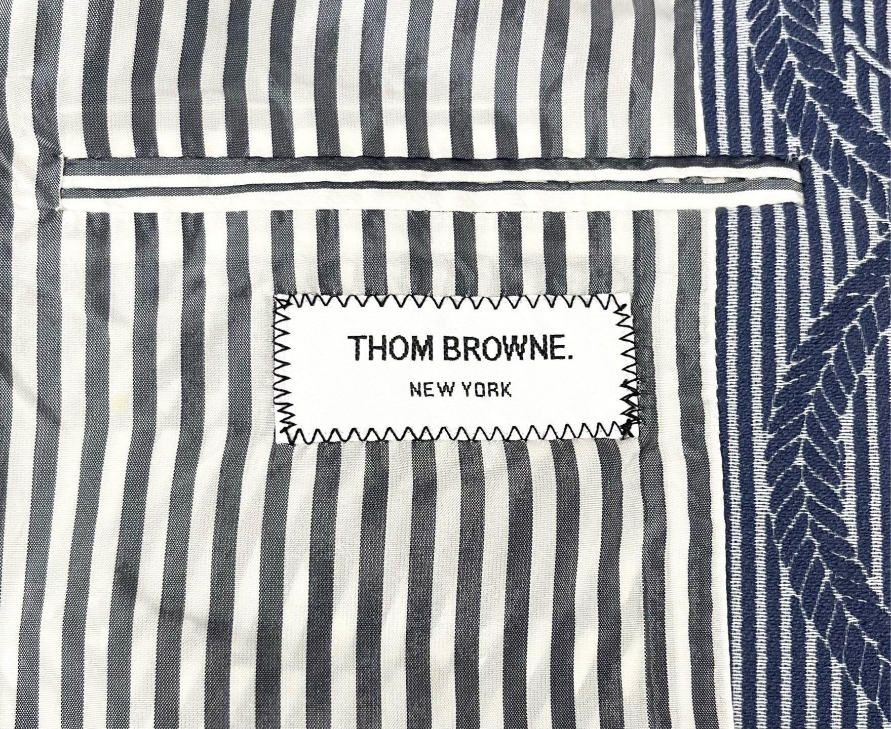 Thom Browne Thom Browne Anchor Ribbed Leather Patch Baseball Jacket Size US S / EU 44-46 / 1 - 5 Thumbnail