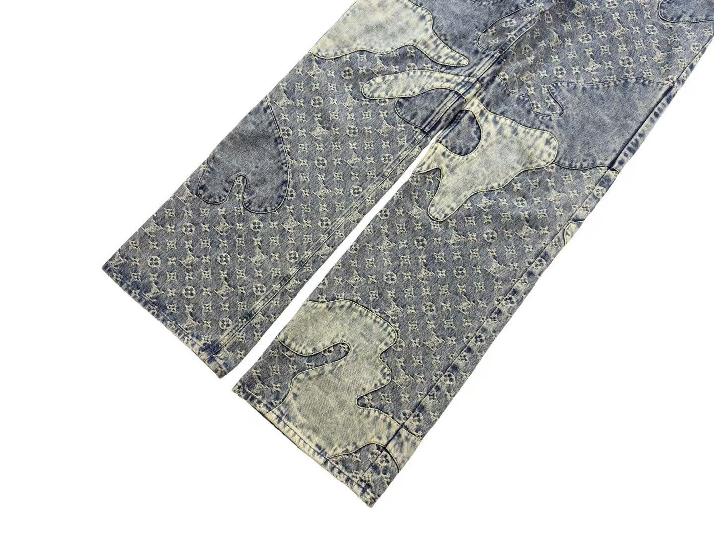 Louis Vuitton Louis Vuitton Nigo Monogram Patchwork Jeans Size US 31 - 3 Thumbnail