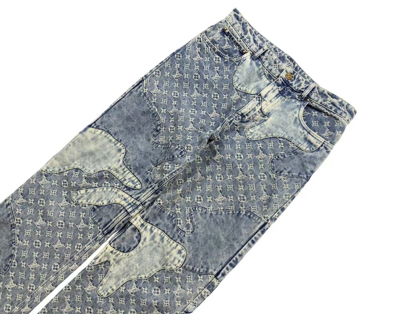 Louis Vuitton Louis Vuitton Nigo Monogram Patchwork Jeans Size US 31 - 2 Thumbnail