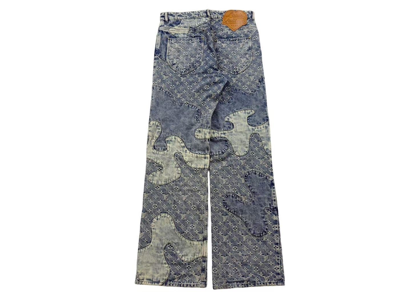 Louis Vuitton Louis Vuitton Nigo Monogram Patchwork Jeans Size US 31 - 4 Thumbnail