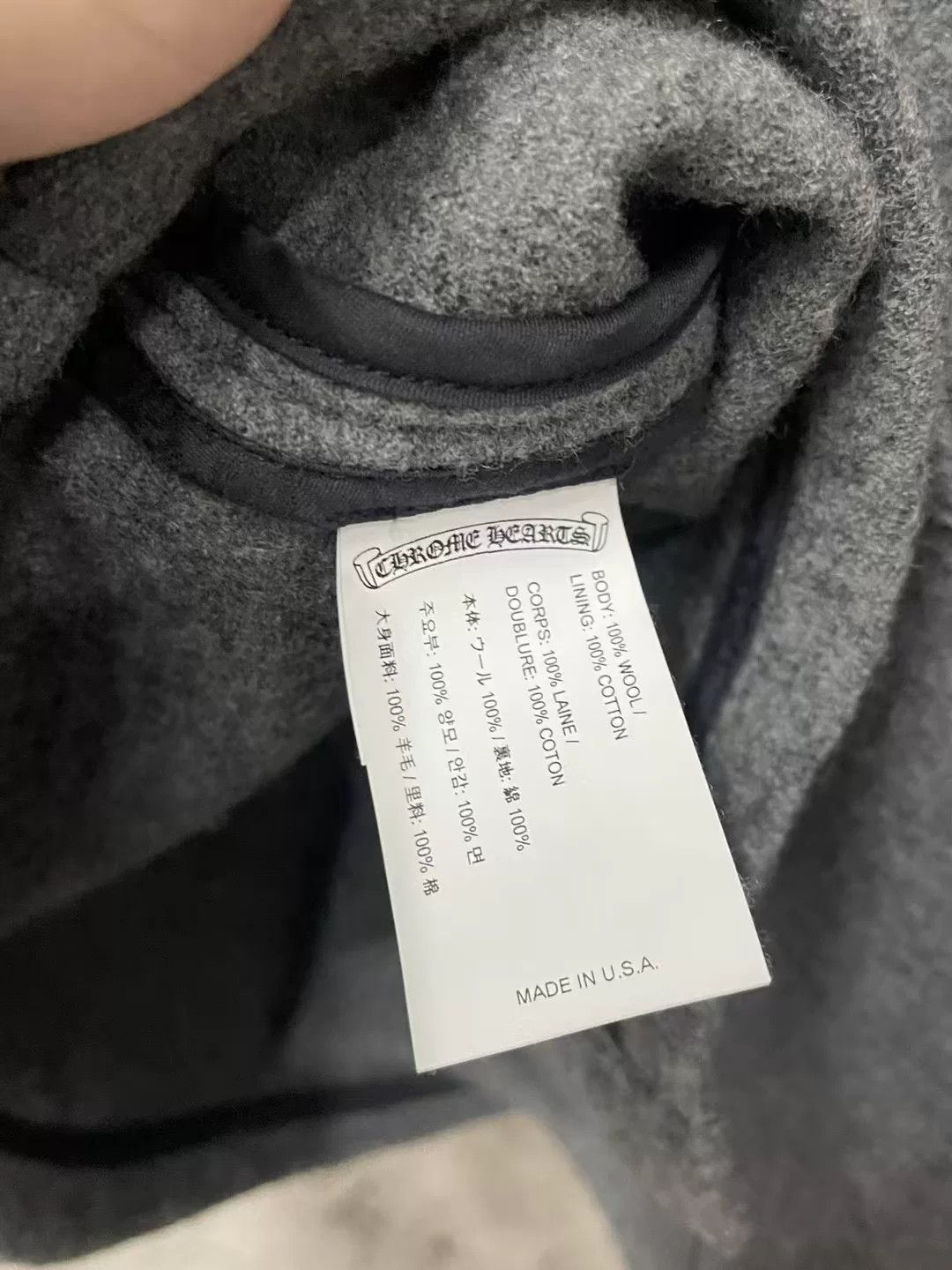 Chrome Hearts Chrome Hearts Gray Silver Buckle Wool Jacket Size US S / EU 44-46 / 1 - 7 Thumbnail