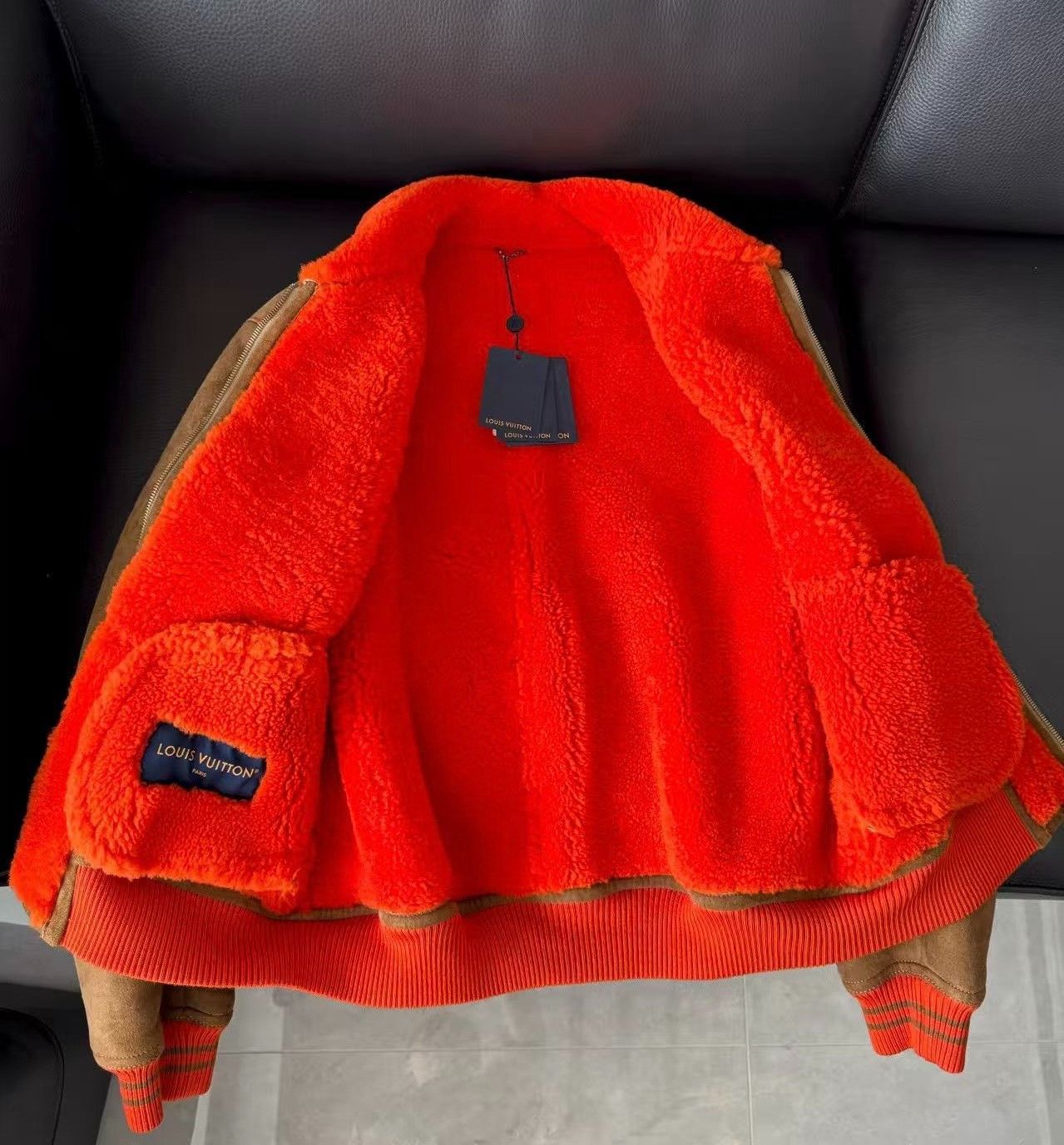Louis Vuitton Louis Vuitton Orange Brown Shearling Jacket Size US M / EU 48-50 / 2 - 3 Thumbnail