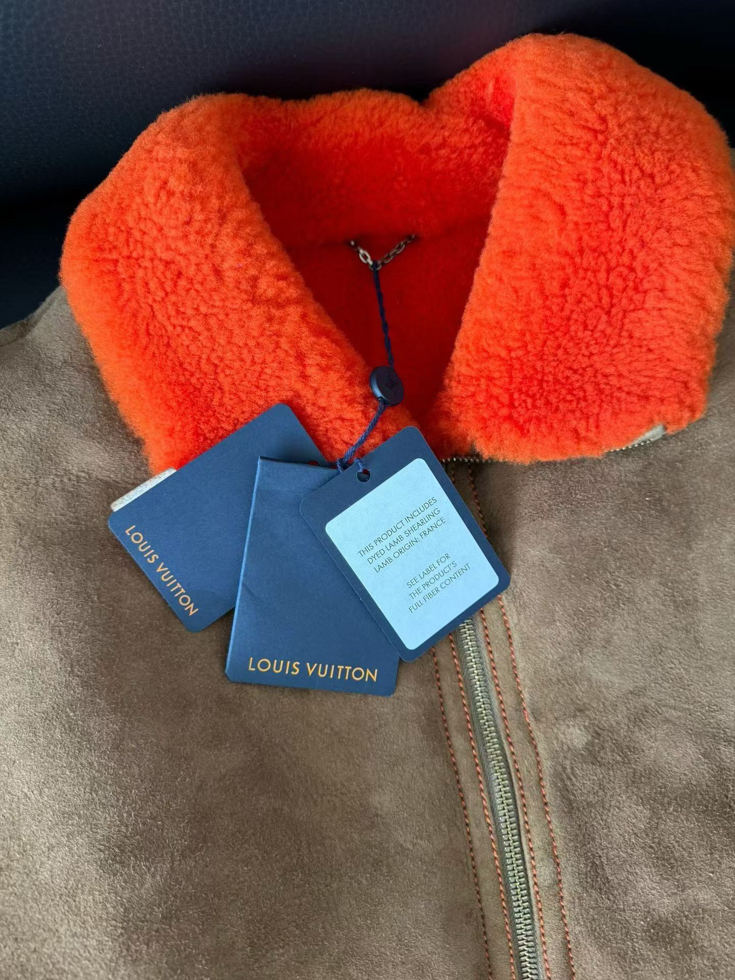 Louis Vuitton Louis Vuitton Orange Brown Shearling Jacket Size US M / EU 48-50 / 2 - 4 Thumbnail
