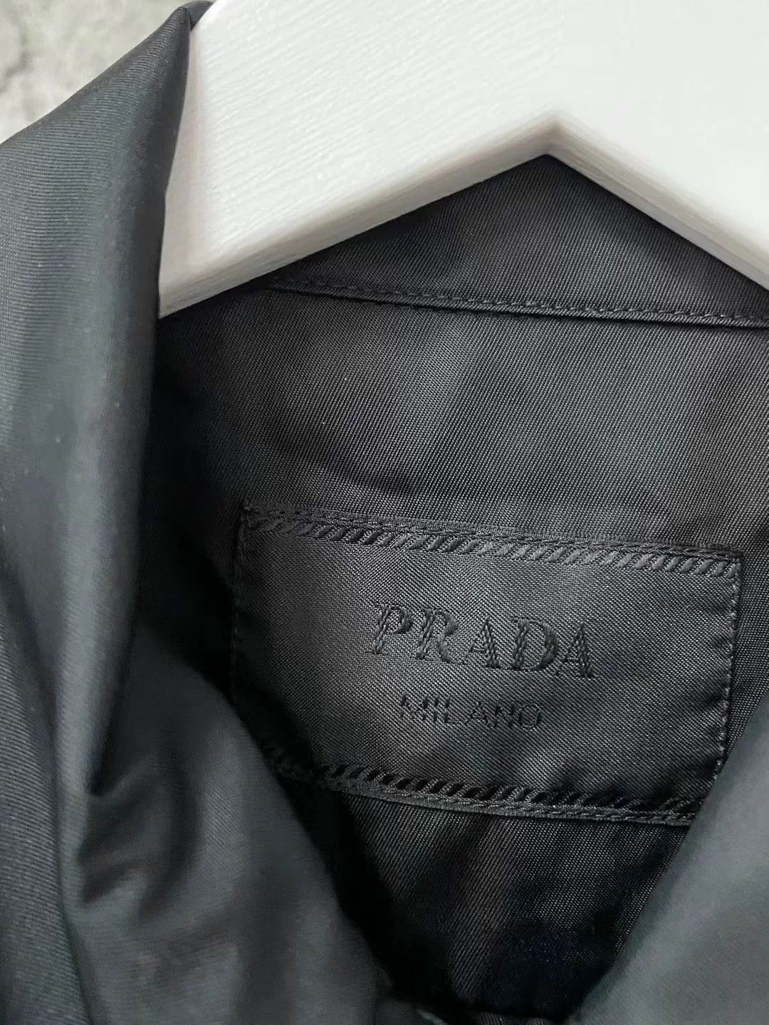 Prada Prada Black Nylon Triangle Logo Short Sleeve Shirt Size US M / EU 48-50 / 2 - 8 Thumbnail