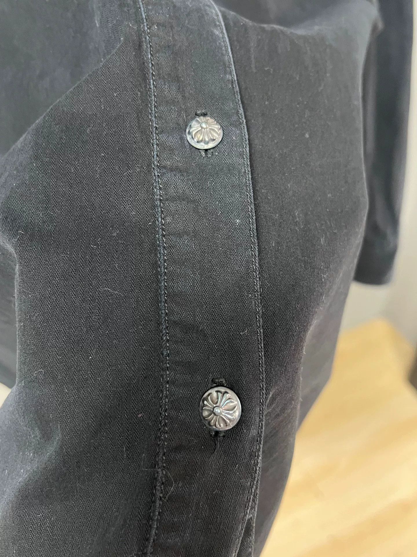 Chrome Hearts Chrome Hearts Black Cross Leather Shirt Size US S / EU 44-46 / 1 - 3 Thumbnail