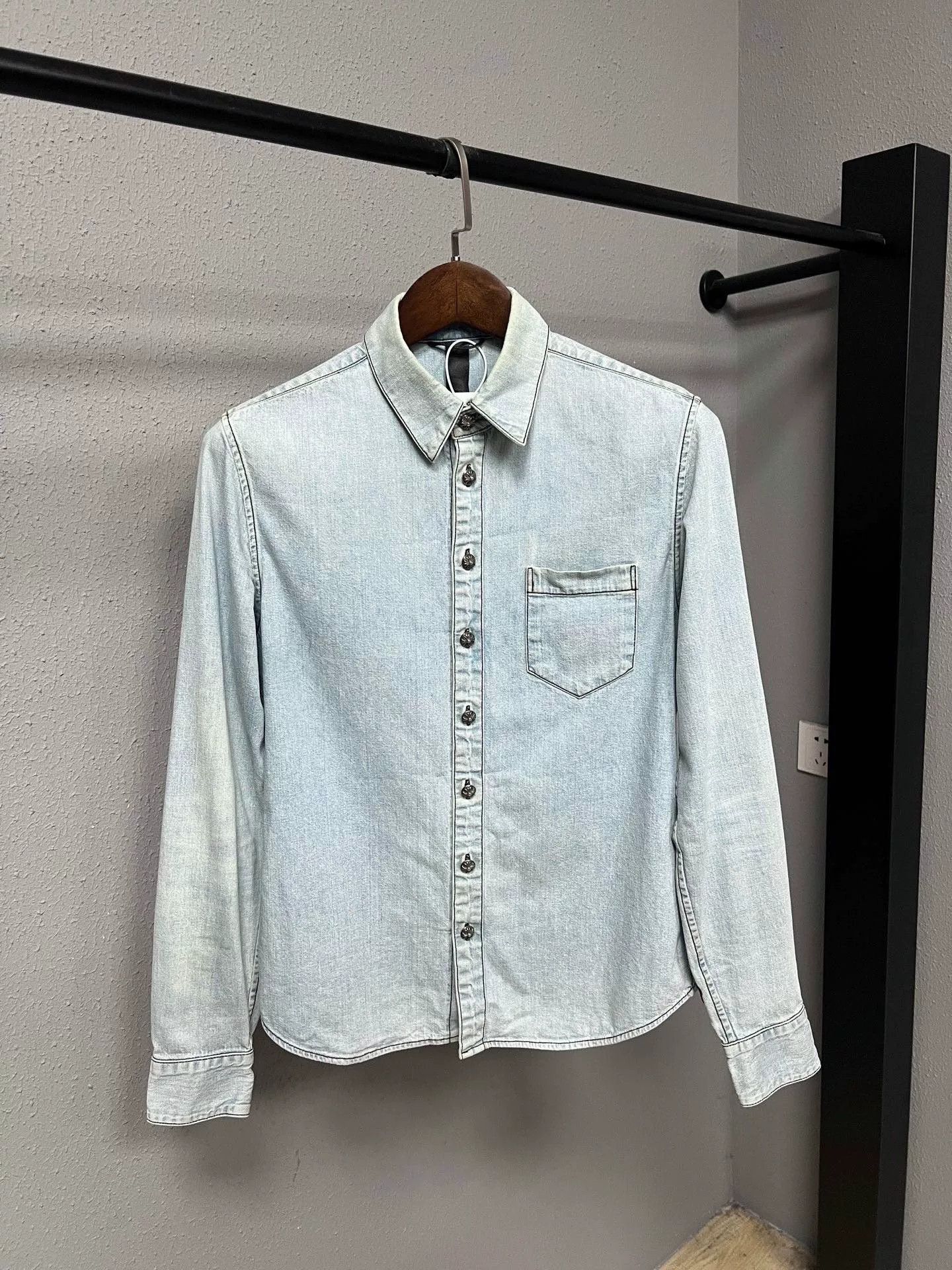 Chrome Hearts Chrome Hearts Cross Patch Denim Shirt Size US S / EU 44-46 / 1 - 2 Thumbnail