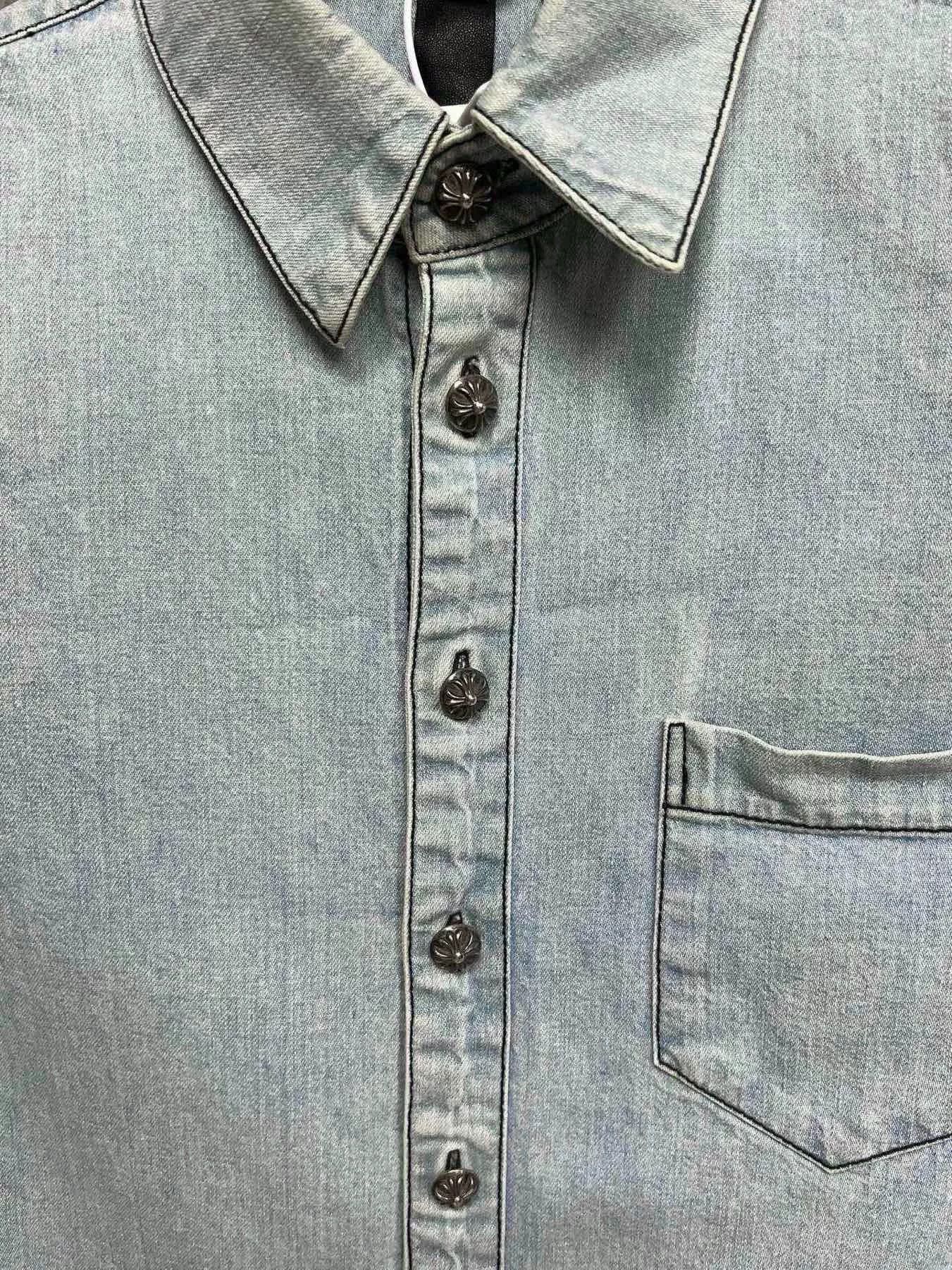 Chrome Hearts Chrome Hearts Cross Patch Denim Shirt Size US S / EU 44-46 / 1 - 3 Thumbnail