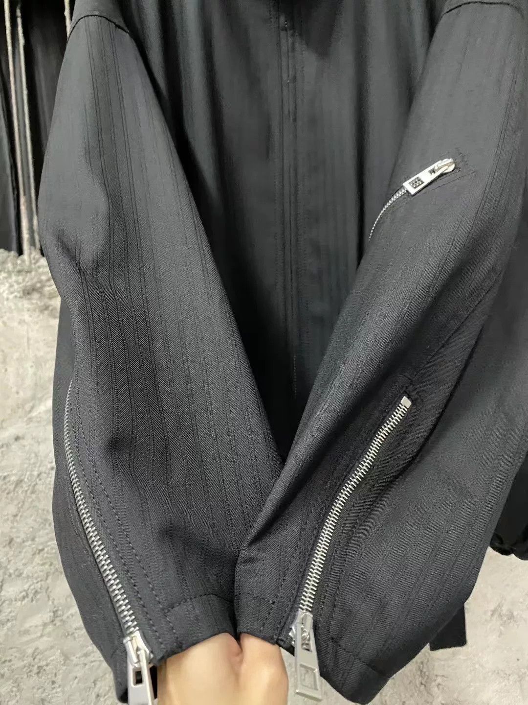 Loewe Loewe Black Vertical Stripe Wool Balloon Jacket Size S / US 4 / IT 40 - 5 Thumbnail