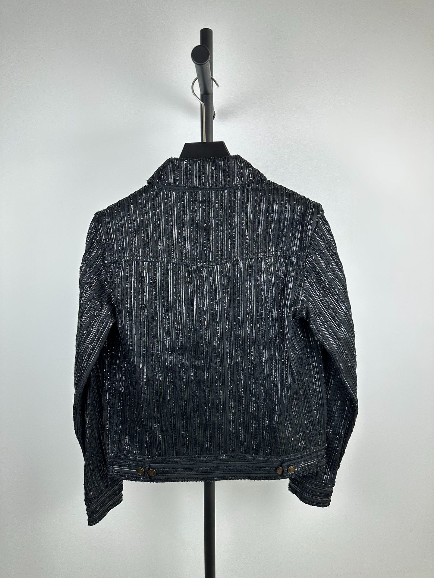 Saint Laurent Paris Saint Laurent Scaled Beaded Denim Jacket Size US M / EU 48-50 / 2 - 2 Thumbnail