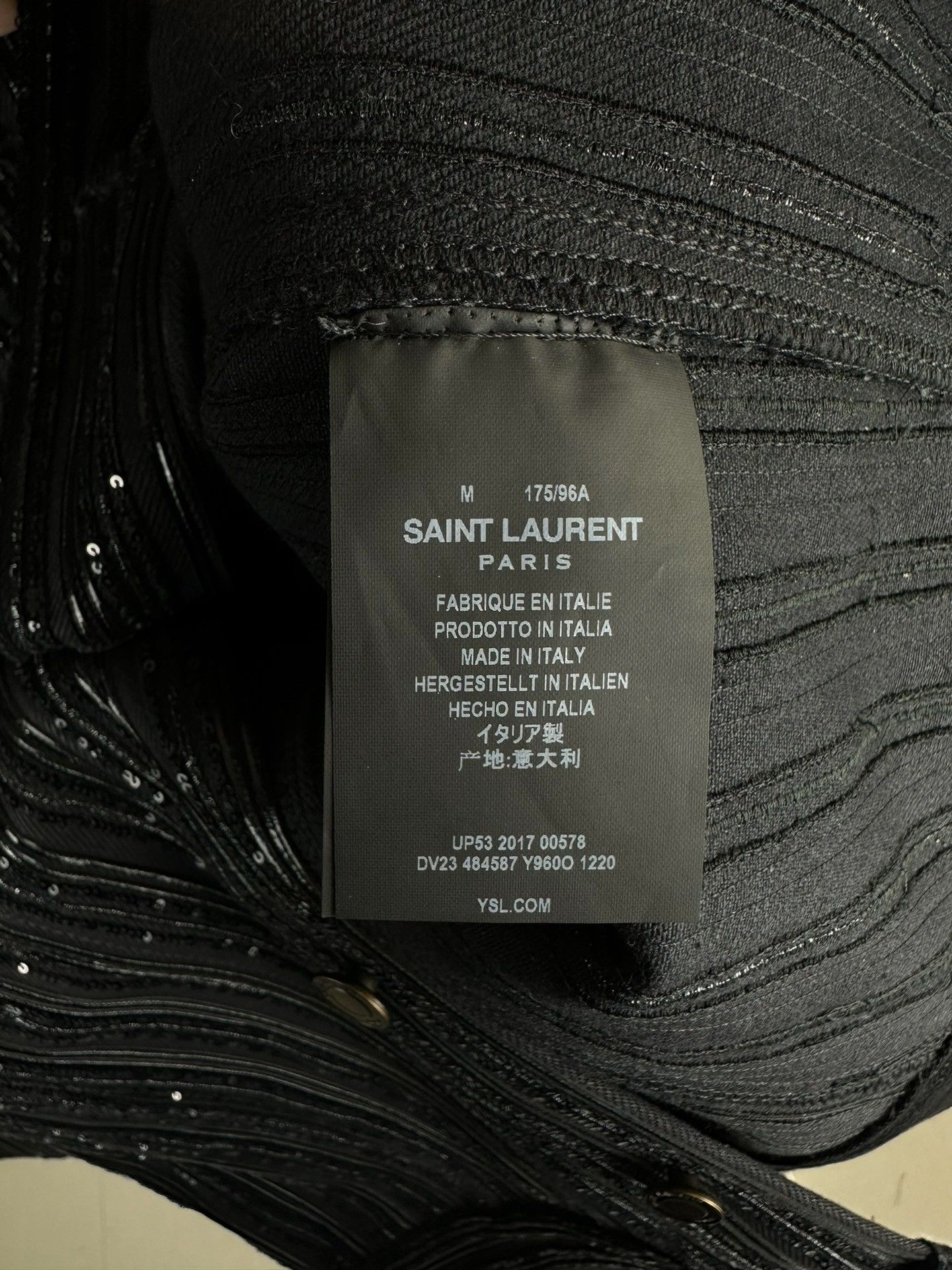 Saint Laurent Paris Saint Laurent Scaled Beaded Denim Jacket Size US M / EU 48-50 / 2 - 5 Thumbnail