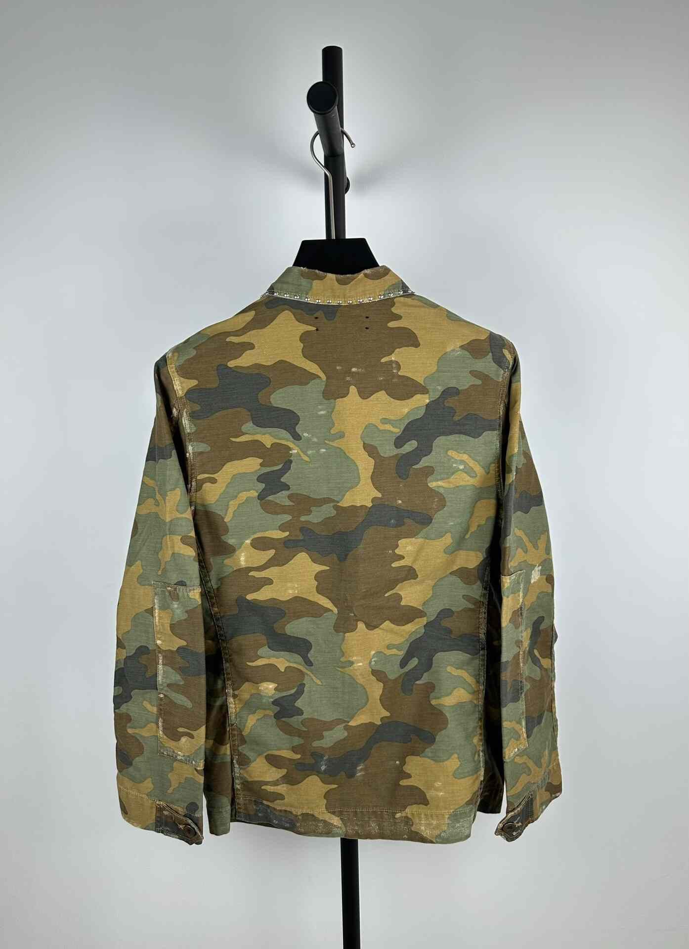 Amiri Amiri Camo Distressed Denim Jacket Size US M / EU 48-50 / 2 - 2 Thumbnail