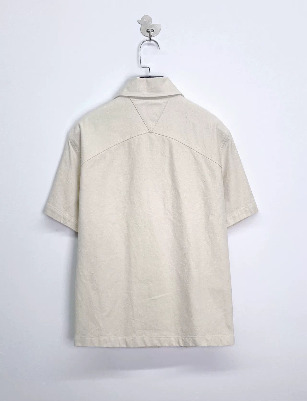 Bottega Veneta Bottega Veneta Beige Linen Utility Shirt Size US M / EU 48-50 / 2 - 2 Thumbnail