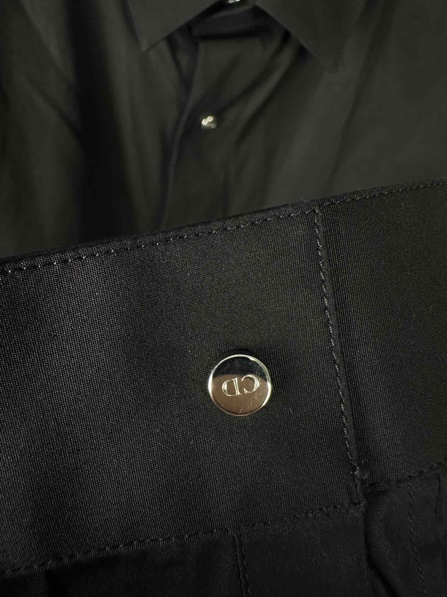 Dior Dior Black CD Button Shirt Size S / US 4 / IT 40 - 2 Thumbnail