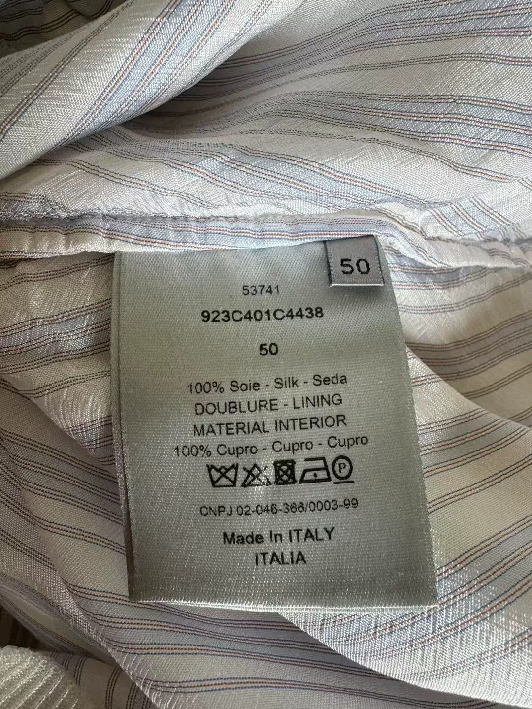 Dior Dior Lightweight Organza Sleeve Striped Jacket Size US M / EU 48-50 / 2 - 6 Thumbnail