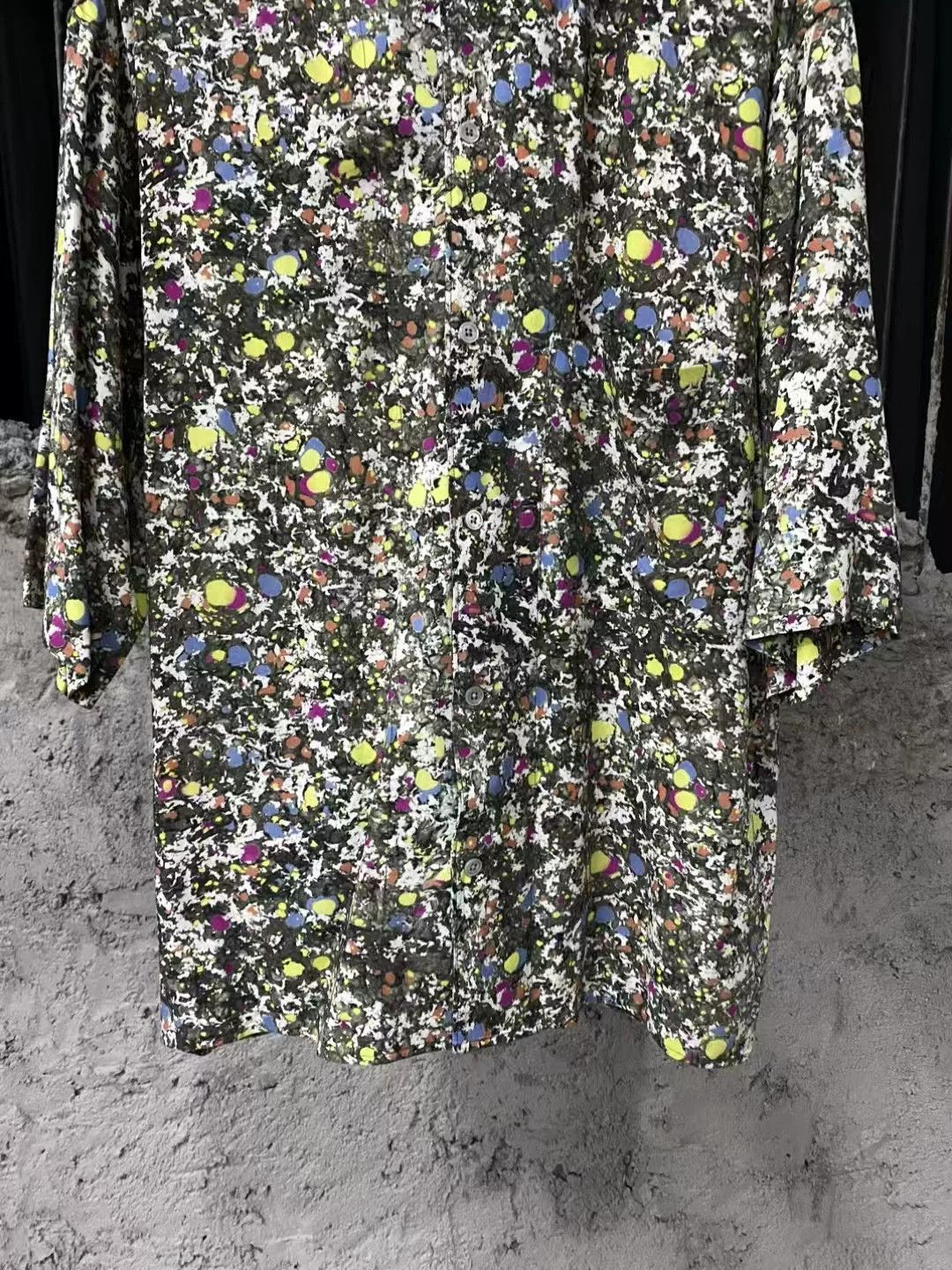 Lemaire Lemaire Graffiti Floral Polka Dot Shirt Size M / US 6-8 / IT 42-44 - 4 Thumbnail