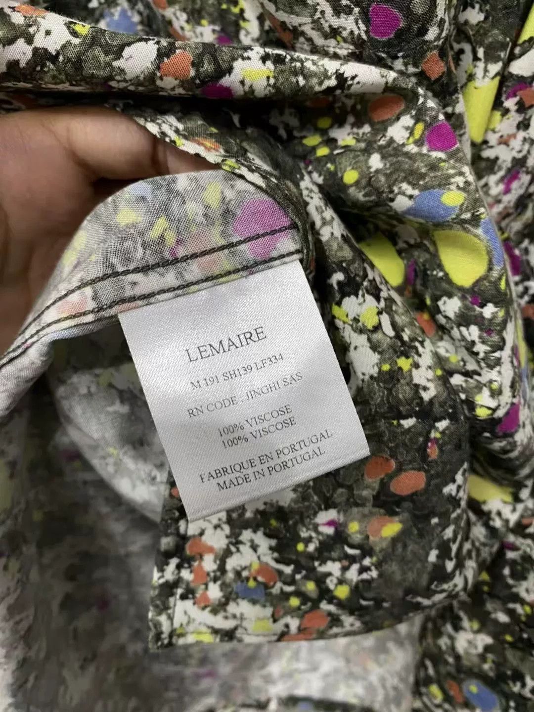 Lemaire Lemaire Graffiti Floral Polka Dot Shirt Size M / US 6-8 / IT 42-44 - 6 Thumbnail