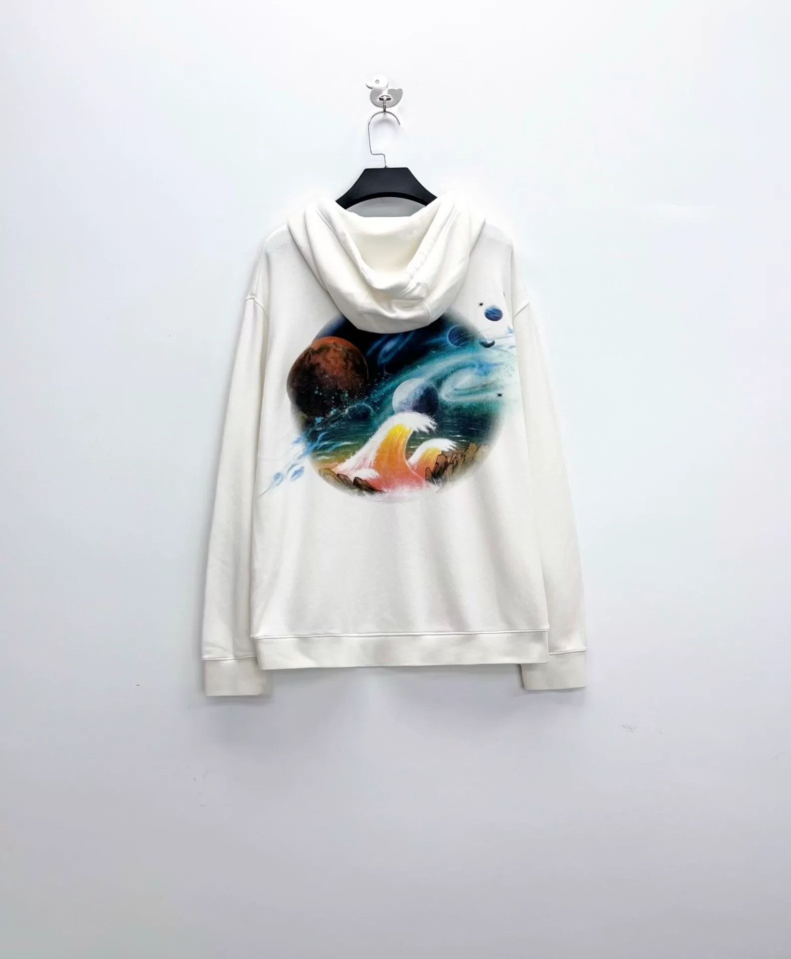 Loewe Loewe White Sunset Logo Drawstring Hoodie Size US M / EU 48-50 / 2 - 2 Thumbnail