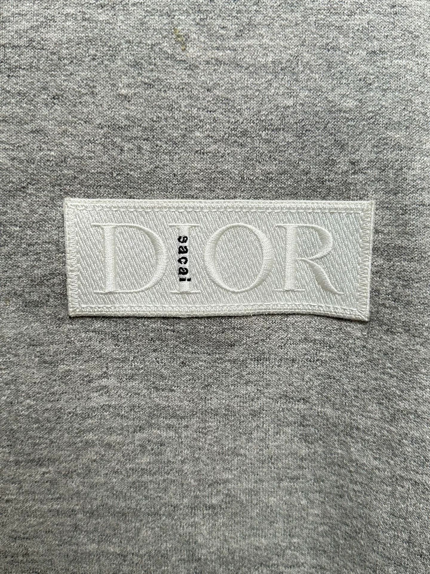 Sacai Dior Sacai Grey Logo Patch Sweatshirt Size US M / EU 48-50 / 2 - 3 Thumbnail