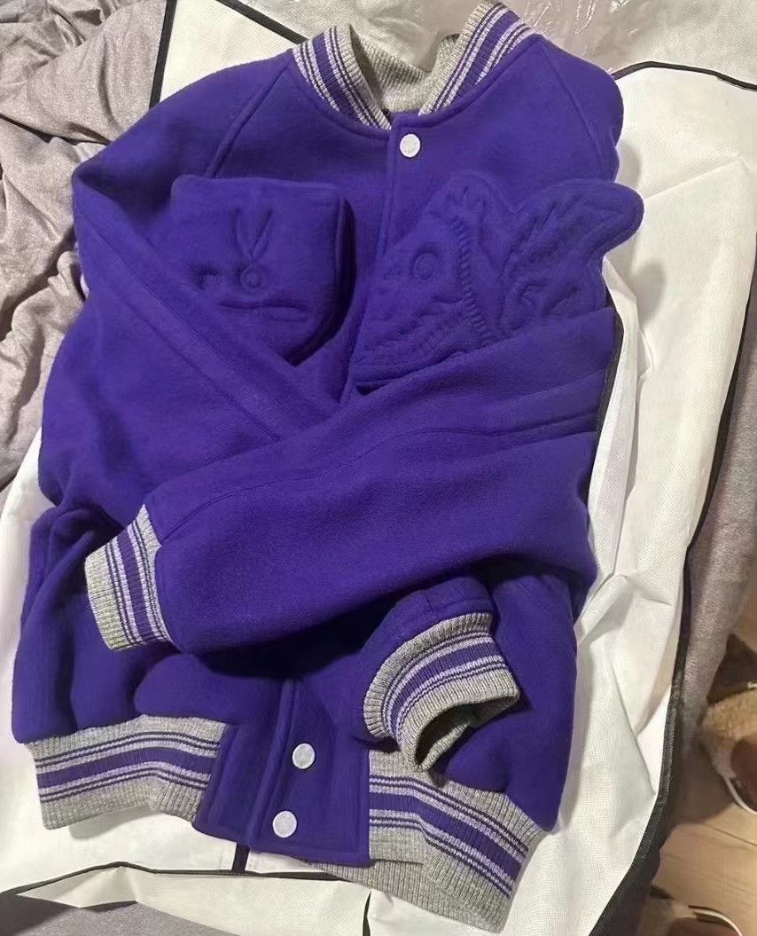 Louis Vuitton Louis Vuitton Purple Embossed Varsity Jacket Size US M / EU 48-50 / 2 - 5 Thumbnail