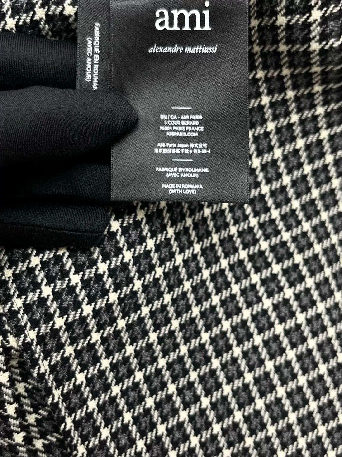 AMI Ami Houndstooth Single-Breasted Blazer Size US M / EU 48-50 / 2 - 4 Thumbnail